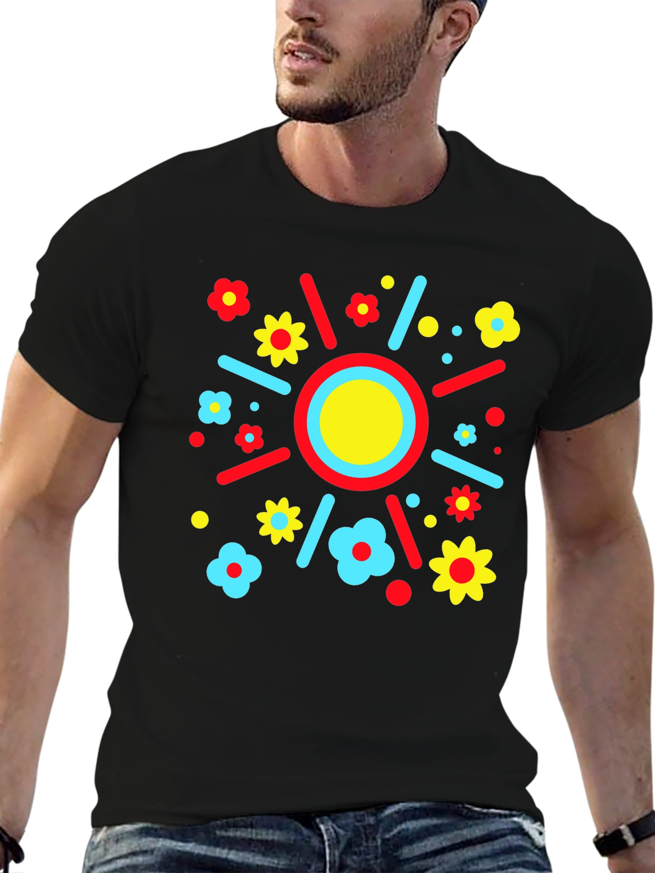 Funky Floral Sunburst T-Shirt