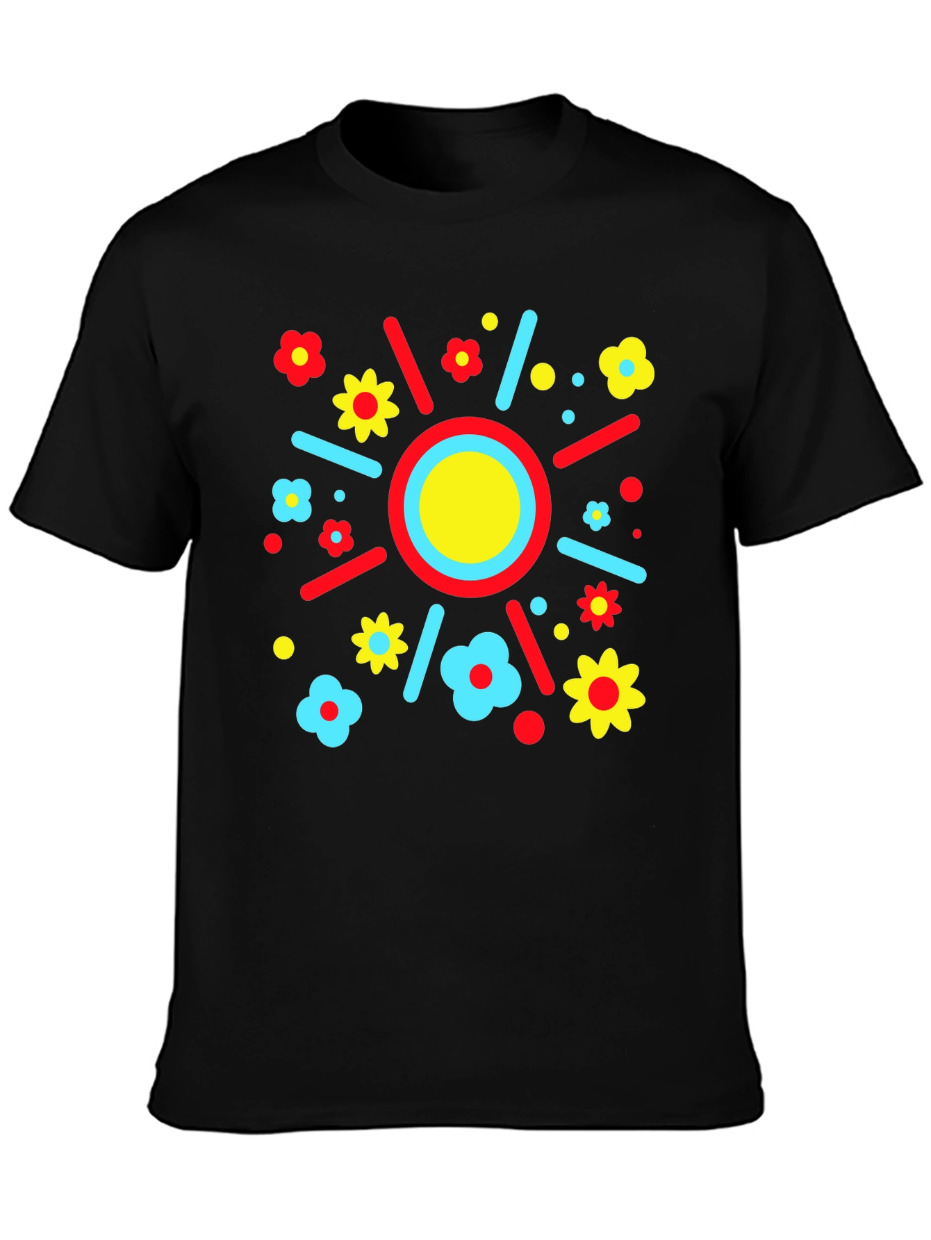 Funky Floral Sunburst T-Shirt
