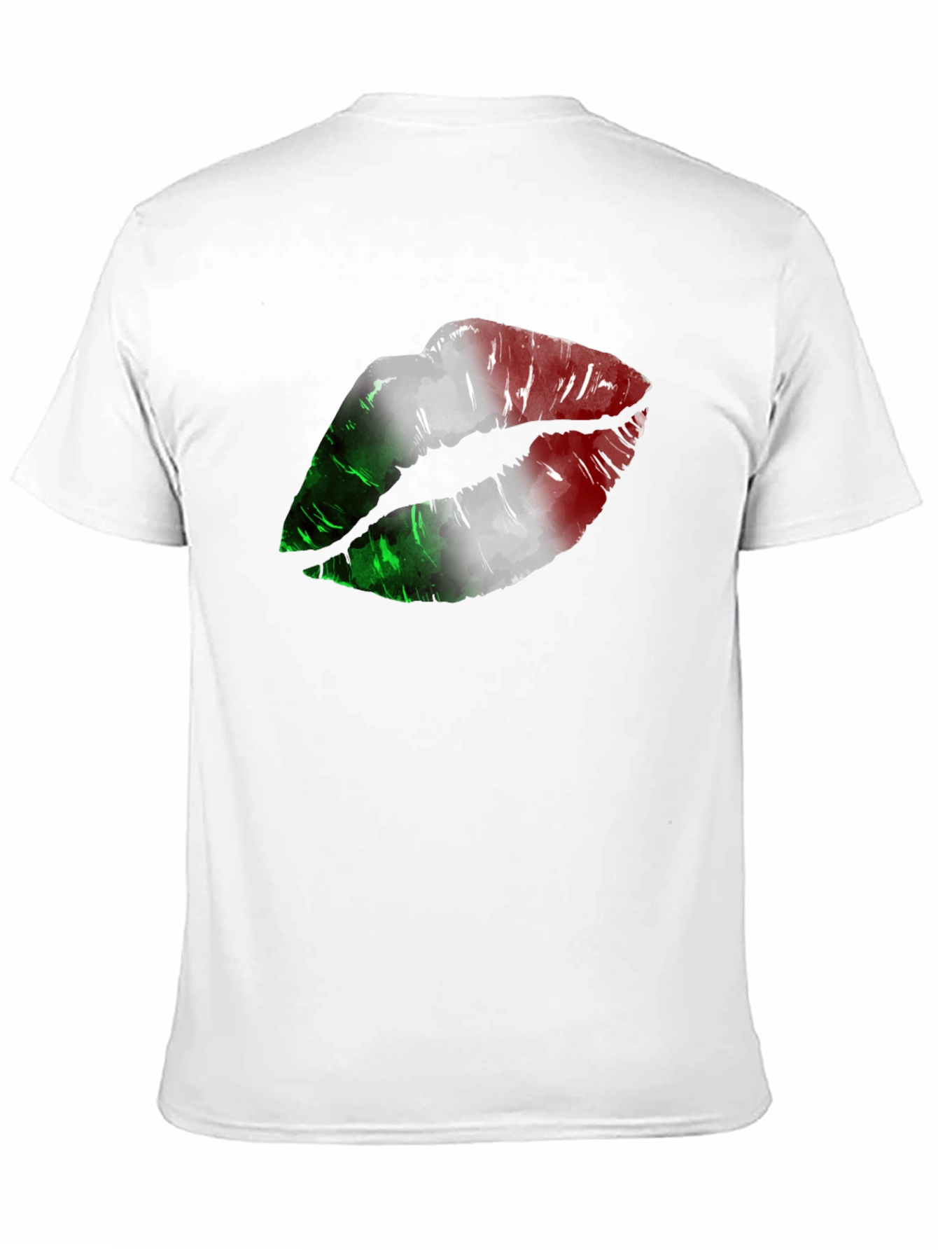 Italian Flag Lips Graphic T-Shirt
