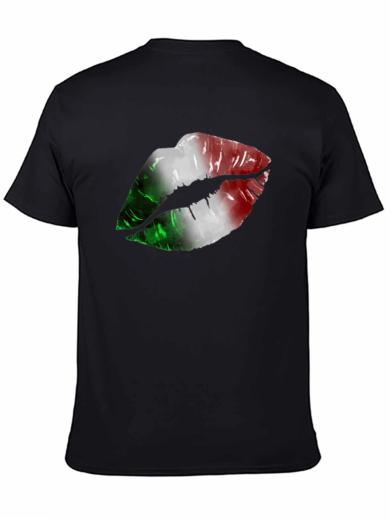 Italian Flag Lips Graphic T-Shirt