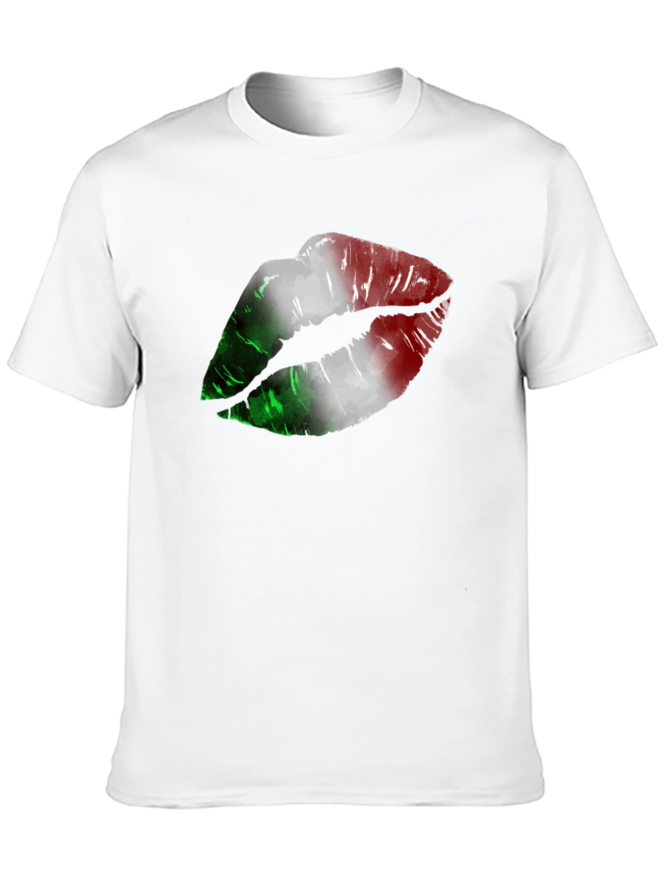 Italian Flag Lips Graphic T-Shirt
