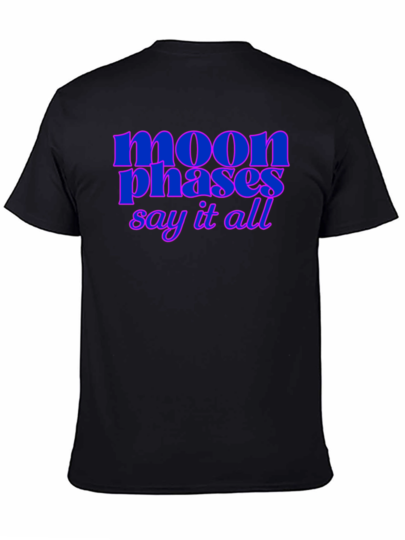 Moon Phases Graphic Tee - Stylish Black T-Shirt