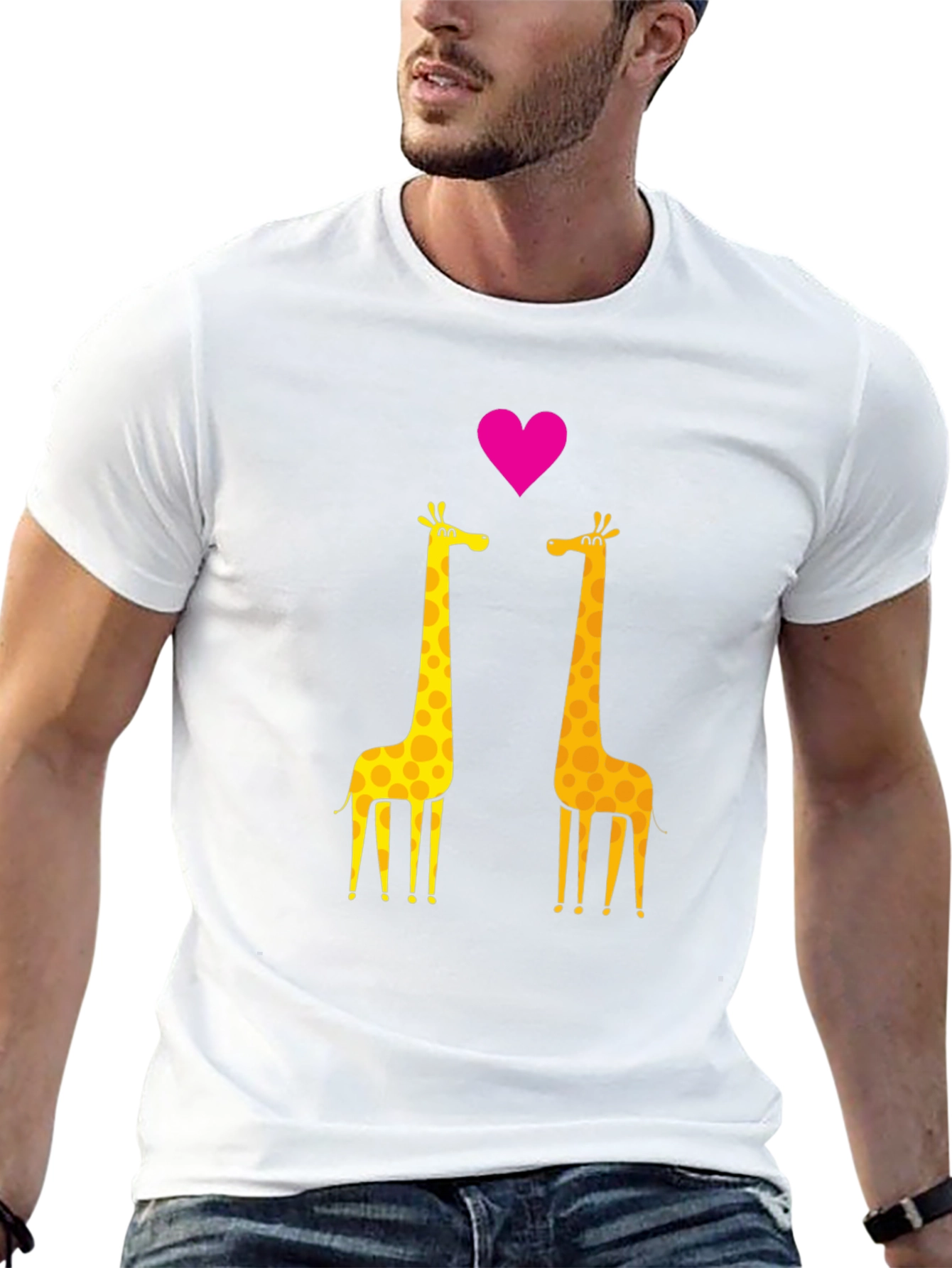 Giraffe Love Graphic T-Shirt