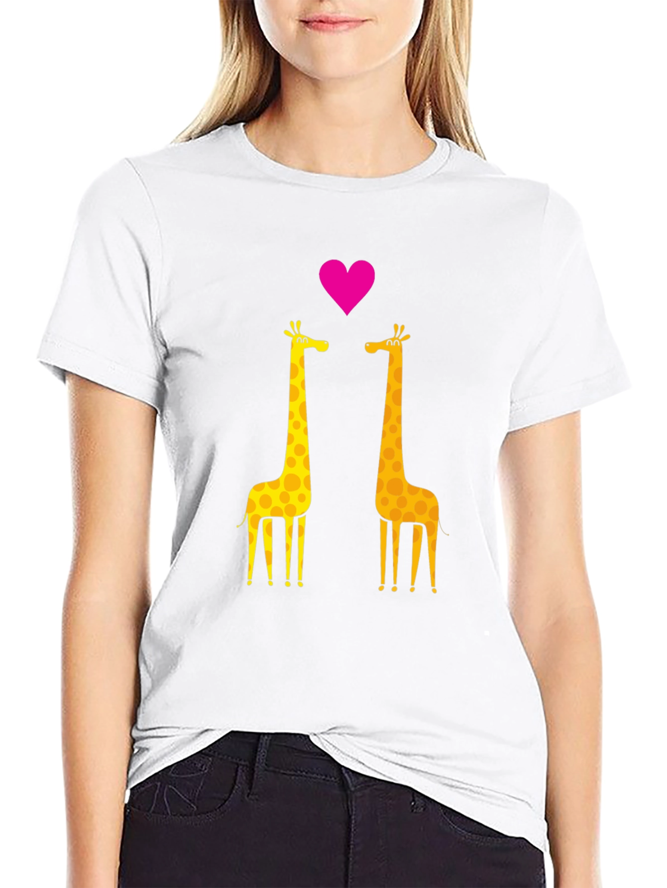 Giraffe Love Graphic T-Shirt