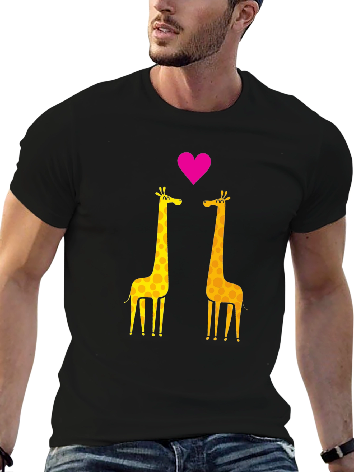 Giraffe Love Graphic T-Shirt