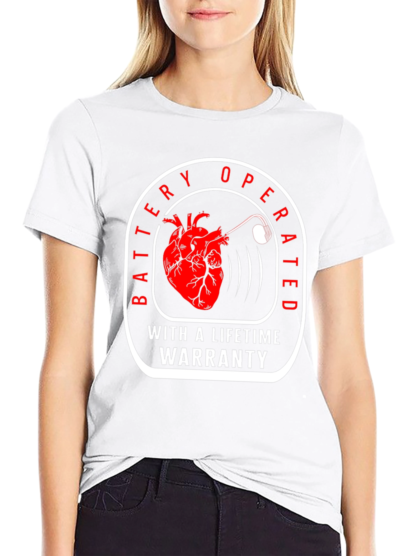 Battery Operated Lifetime Warranty Funny T-Shirt