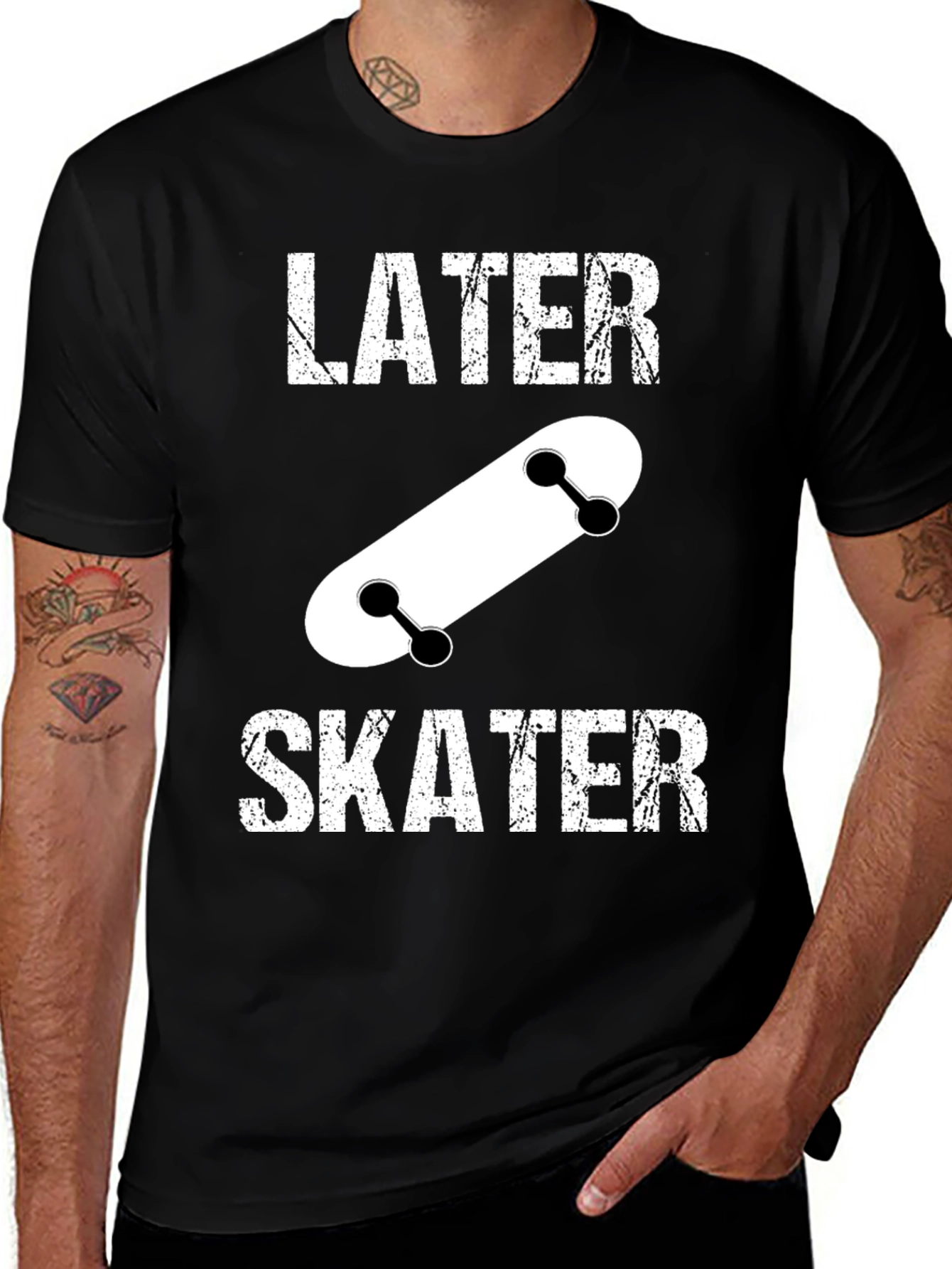 Later Skater Black Graphic Tee
