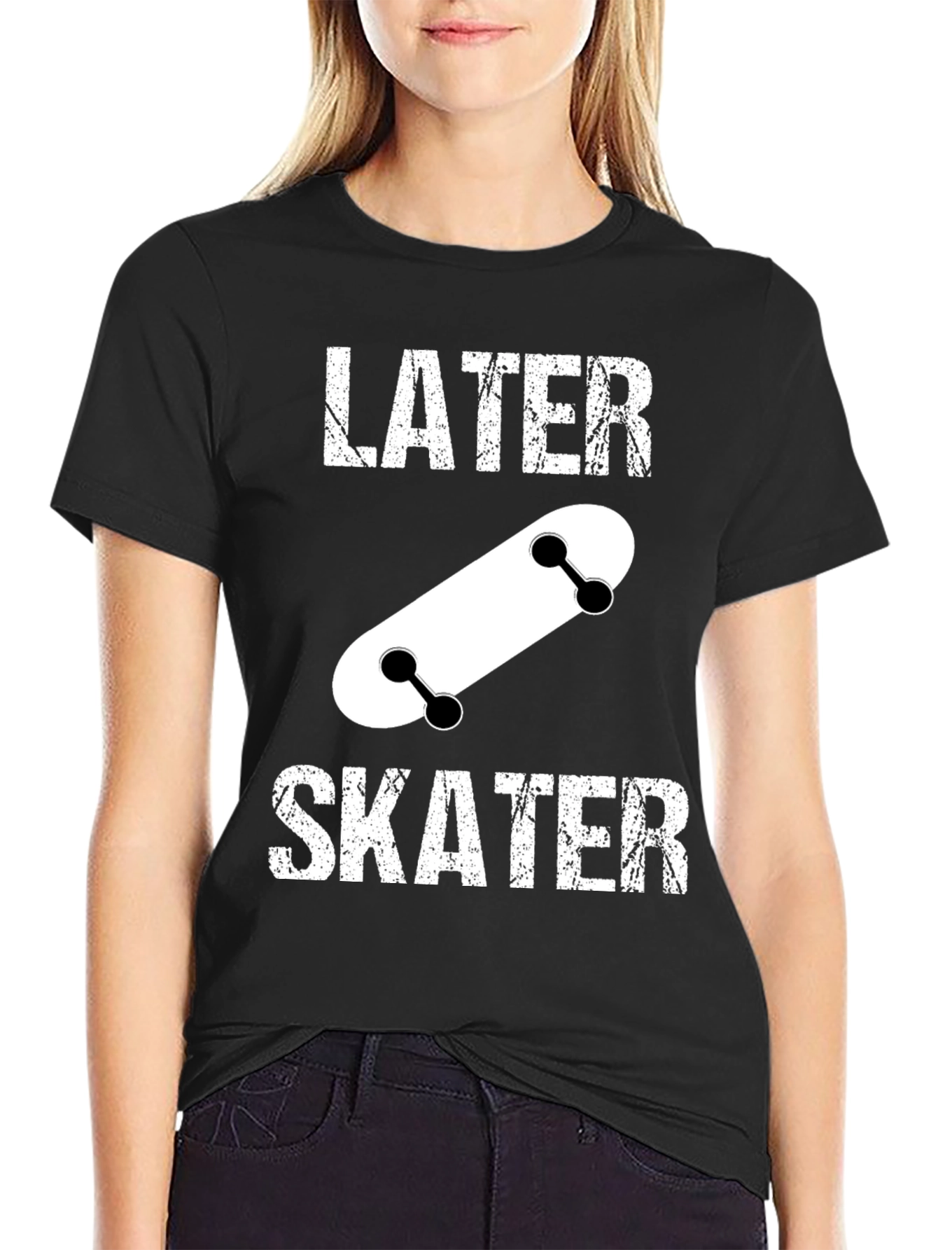 Later Skater Black Graphic Tee