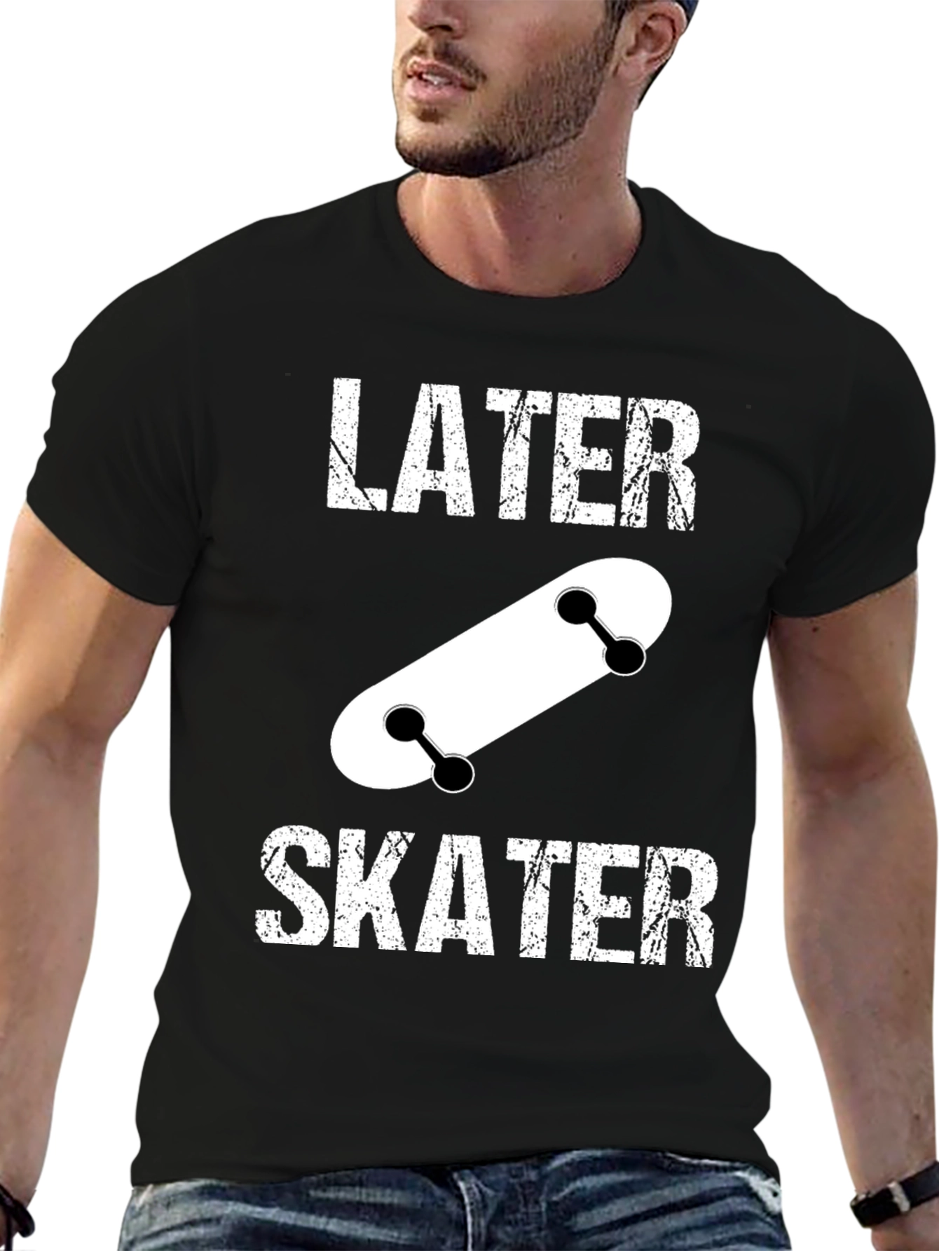 Later Skater Black Graphic Tee