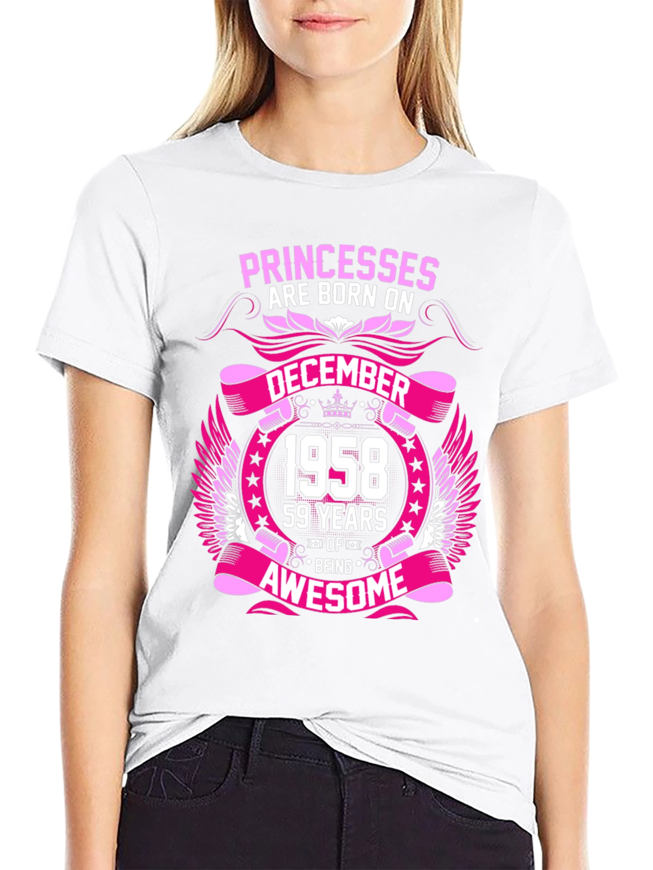 Princesses Born in December 1958 Graphic T-Shirt