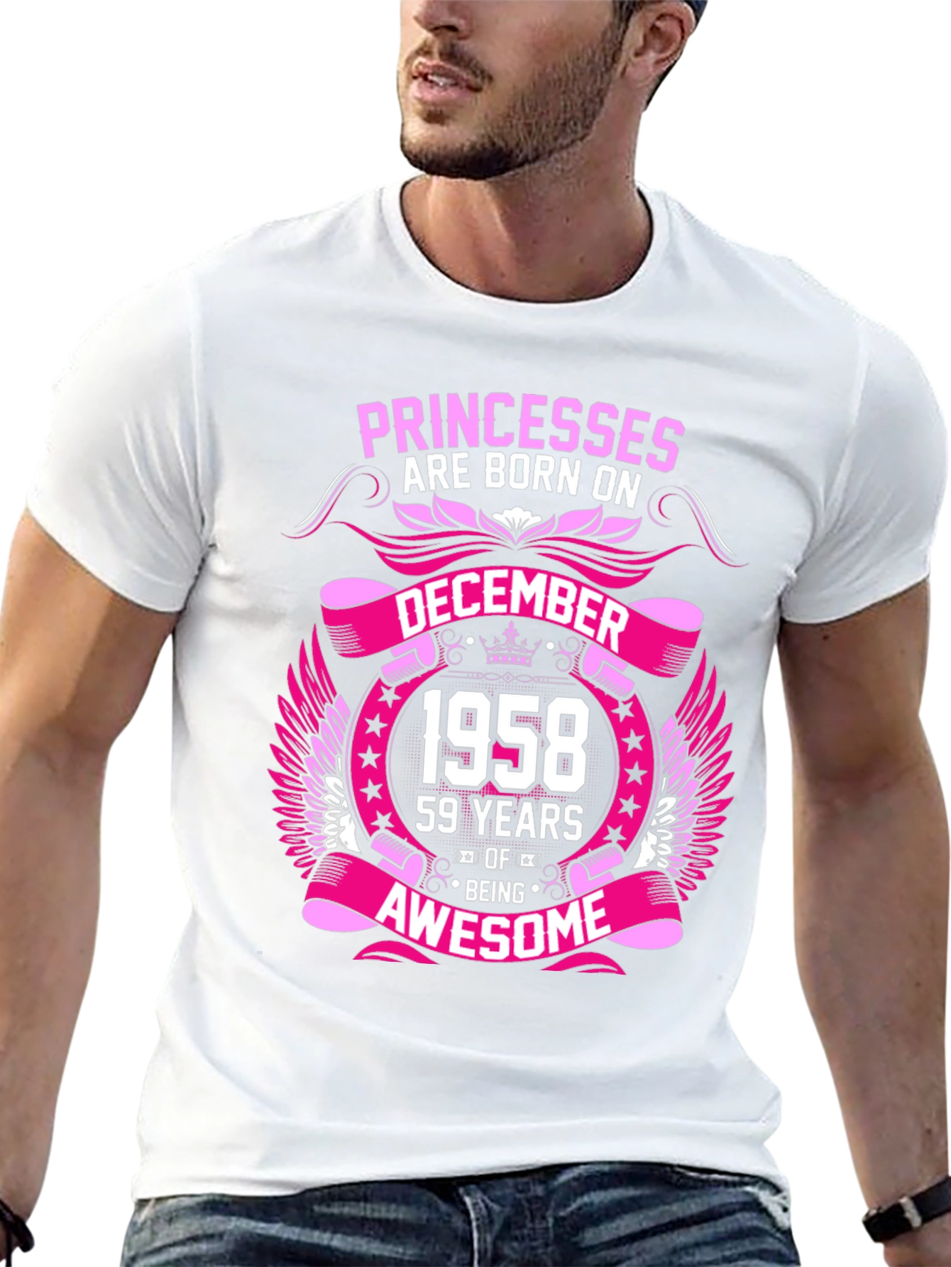 Princesses Born in December 1958 Graphic T-Shirt