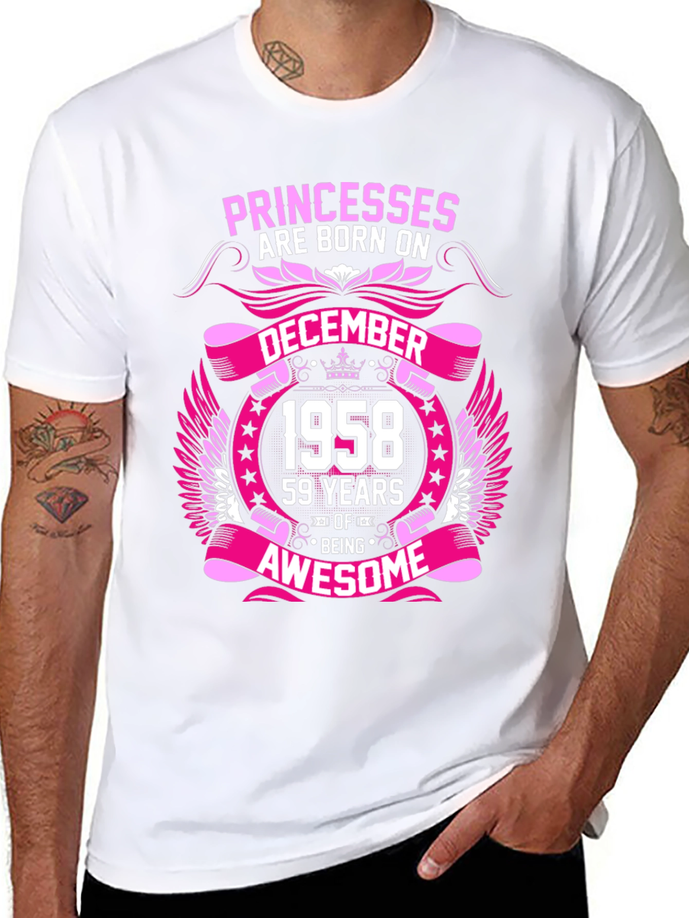Princesses Born in December 1958 Graphic T-Shirt