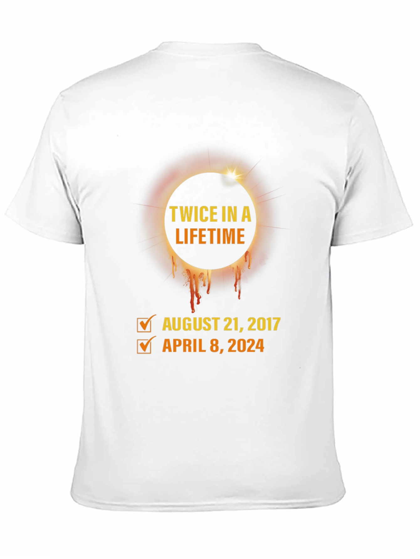 Twice in a Lifetime Eclipse Dates Graphic T-Shirt