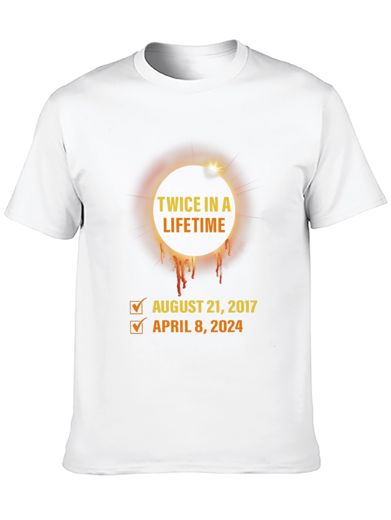 Twice in a Lifetime Eclipse Dates Graphic T-Shirt