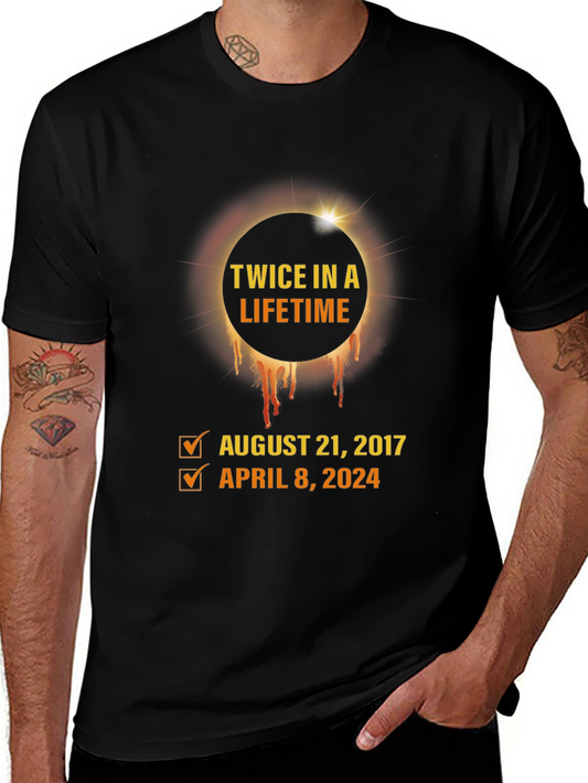 Twice in a Lifetime Eclipse Dates Graphic T-Shirt