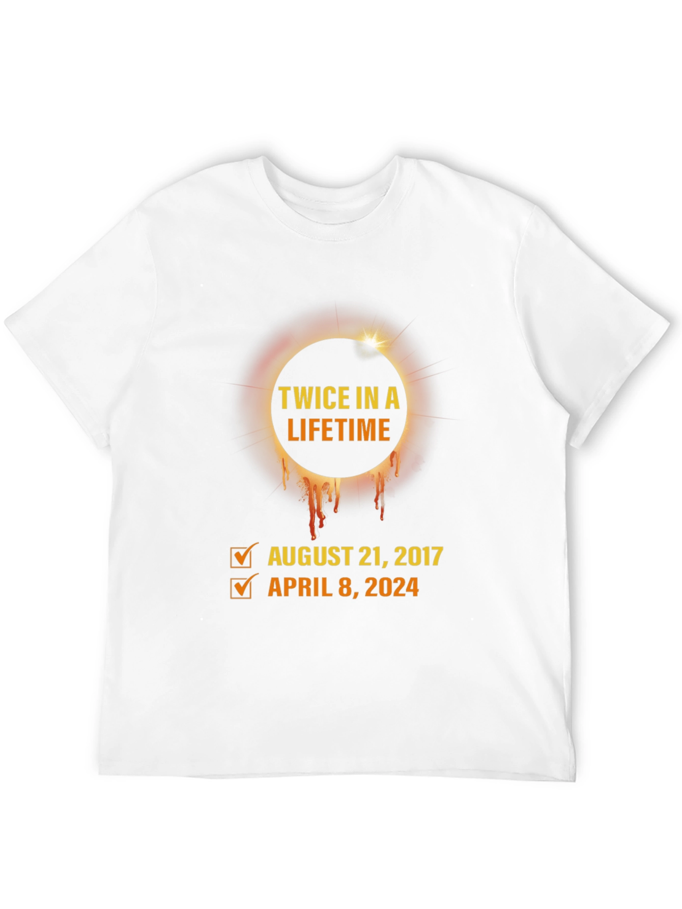 Twice in a Lifetime Eclipse Dates Graphic T-Shirt