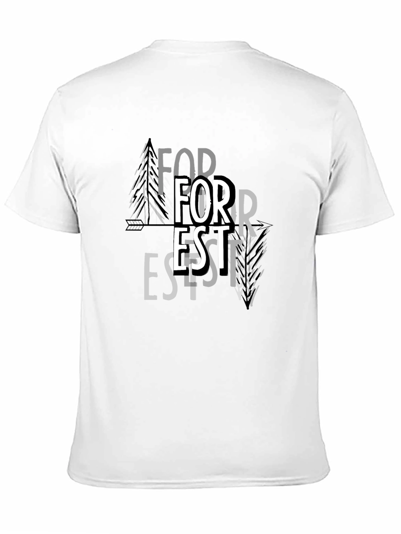 Forest Graphic Print Black T-Shirt