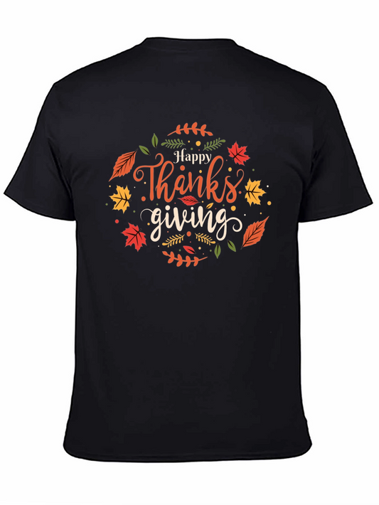 Happy Thanksgiving Black T-Shirt