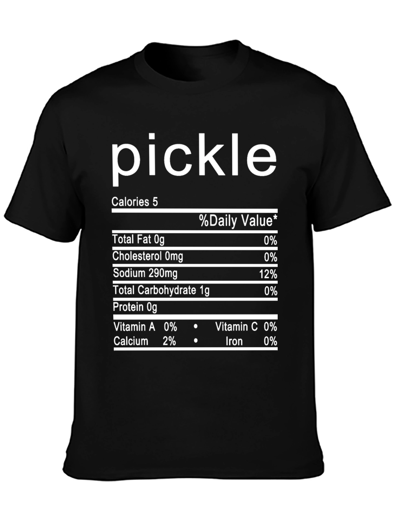 Pickle Nutrition Facts Novelty T-Shirt