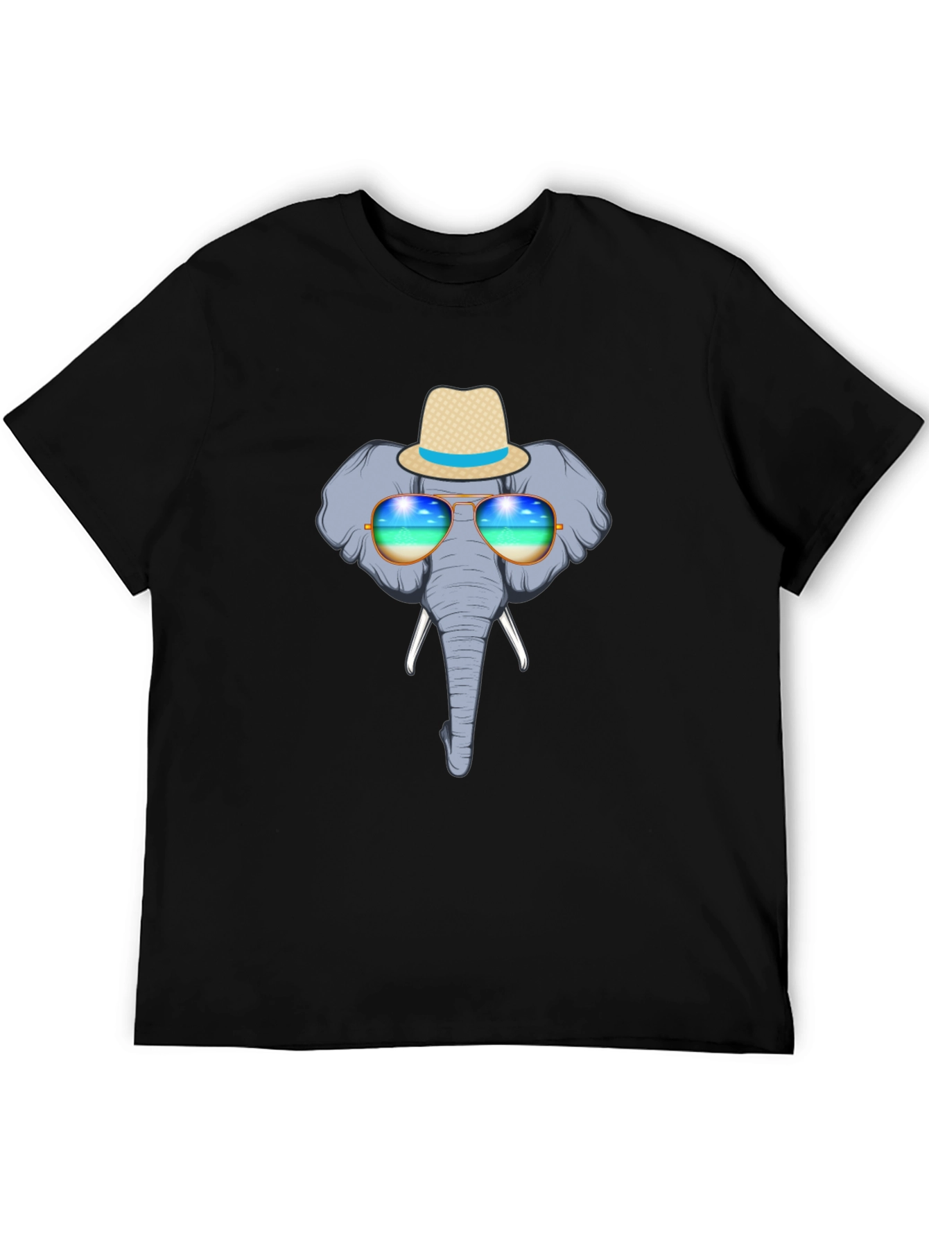 Elephant in Shades Graphic Tee - Black