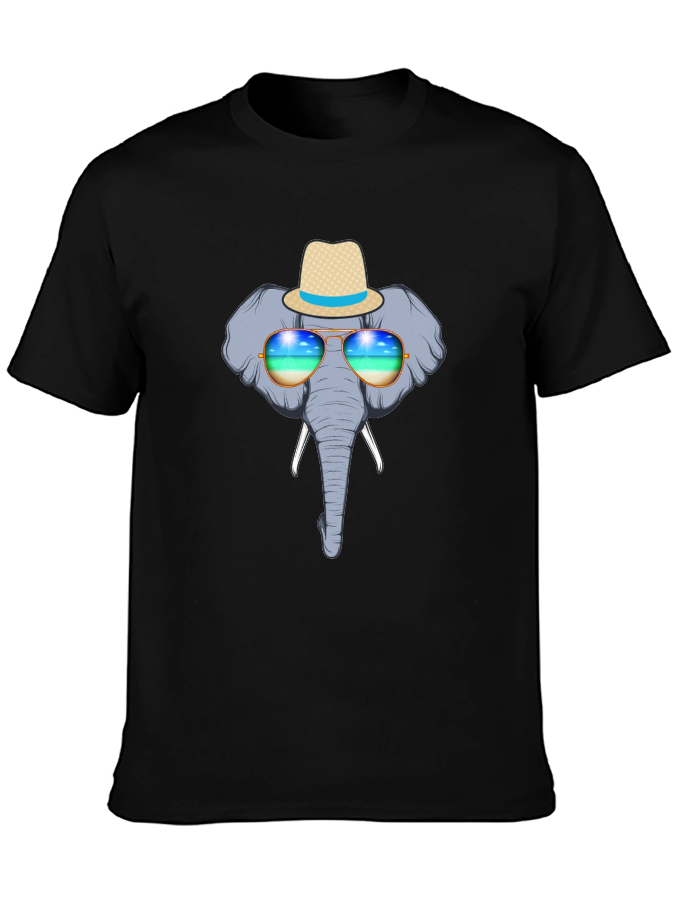 Elephant in Shades Graphic Tee - Black