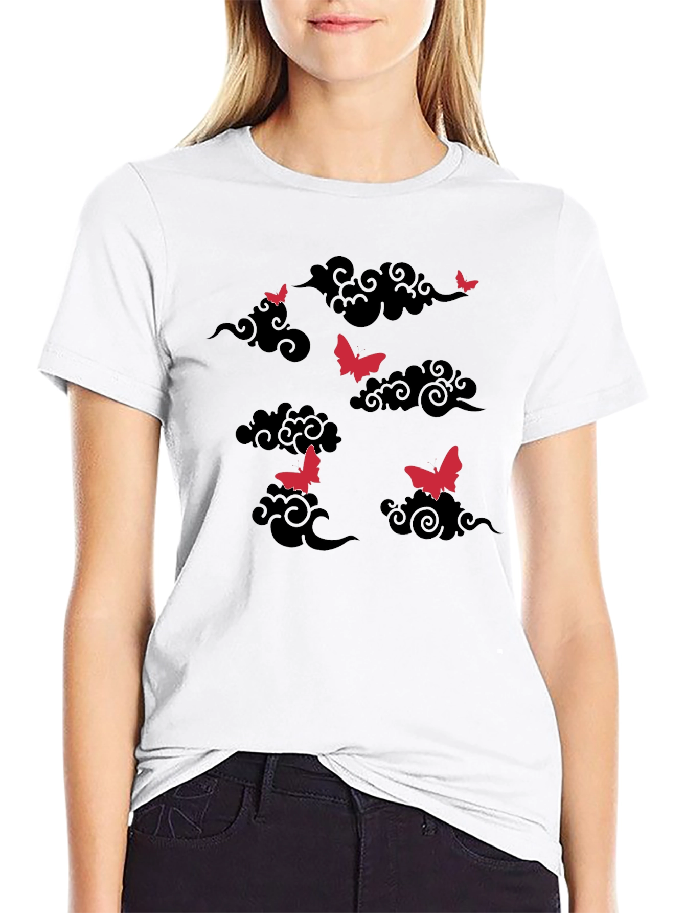 Butterfly Clouds Graphic T-Shirt