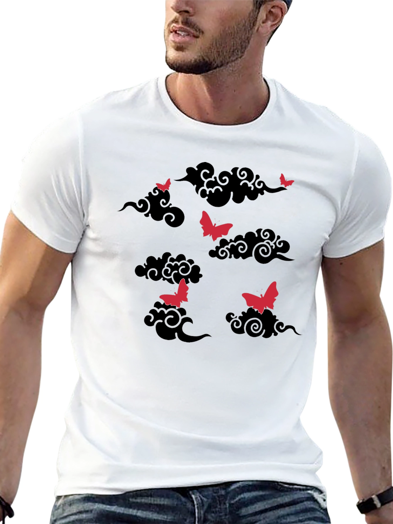 Butterfly Clouds Graphic T-Shirt