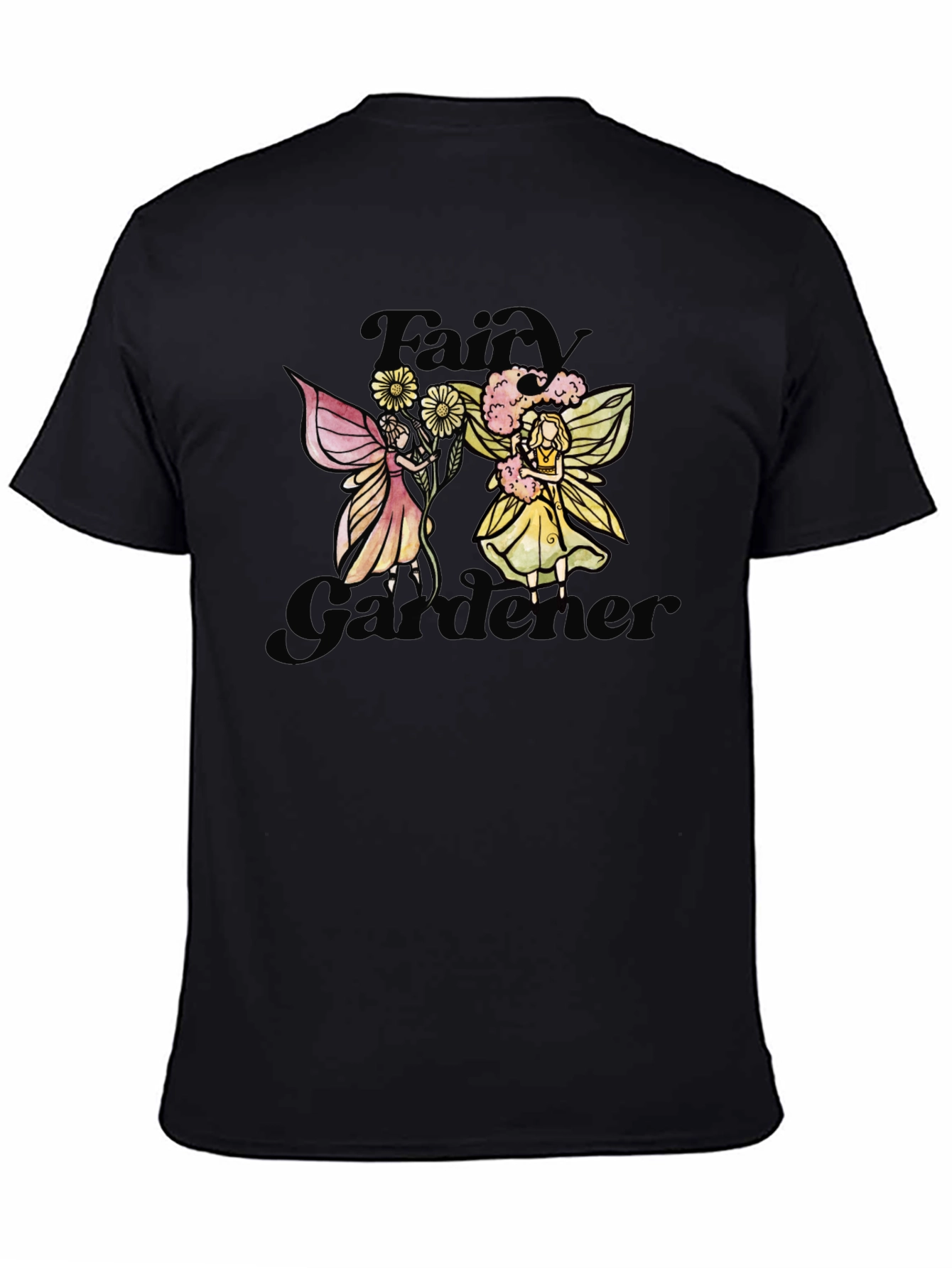 Fairy Gardener Black T-Shirt