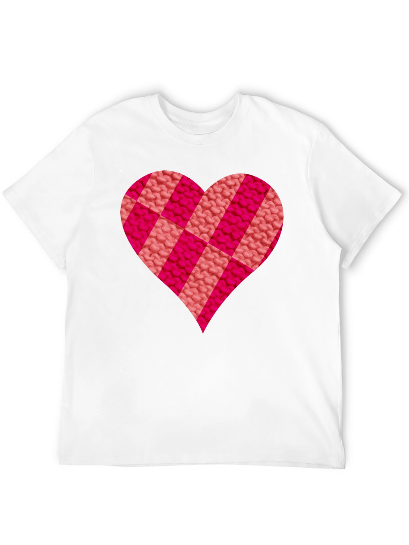 Knitted Heart Graphic Tee - Love & Comfort