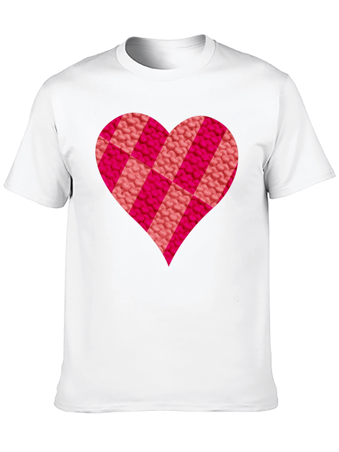 Knitted Heart Graphic Tee - Love & Comfort