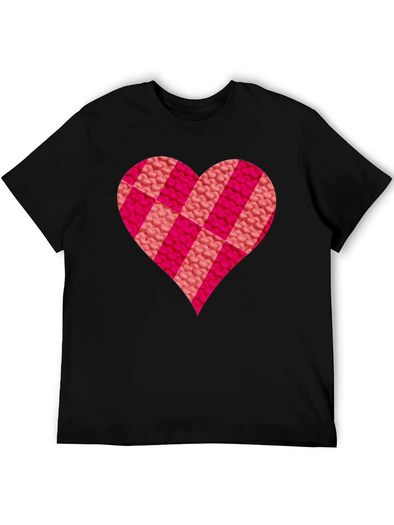 Knitted Heart Graphic Tee - Love & Comfort