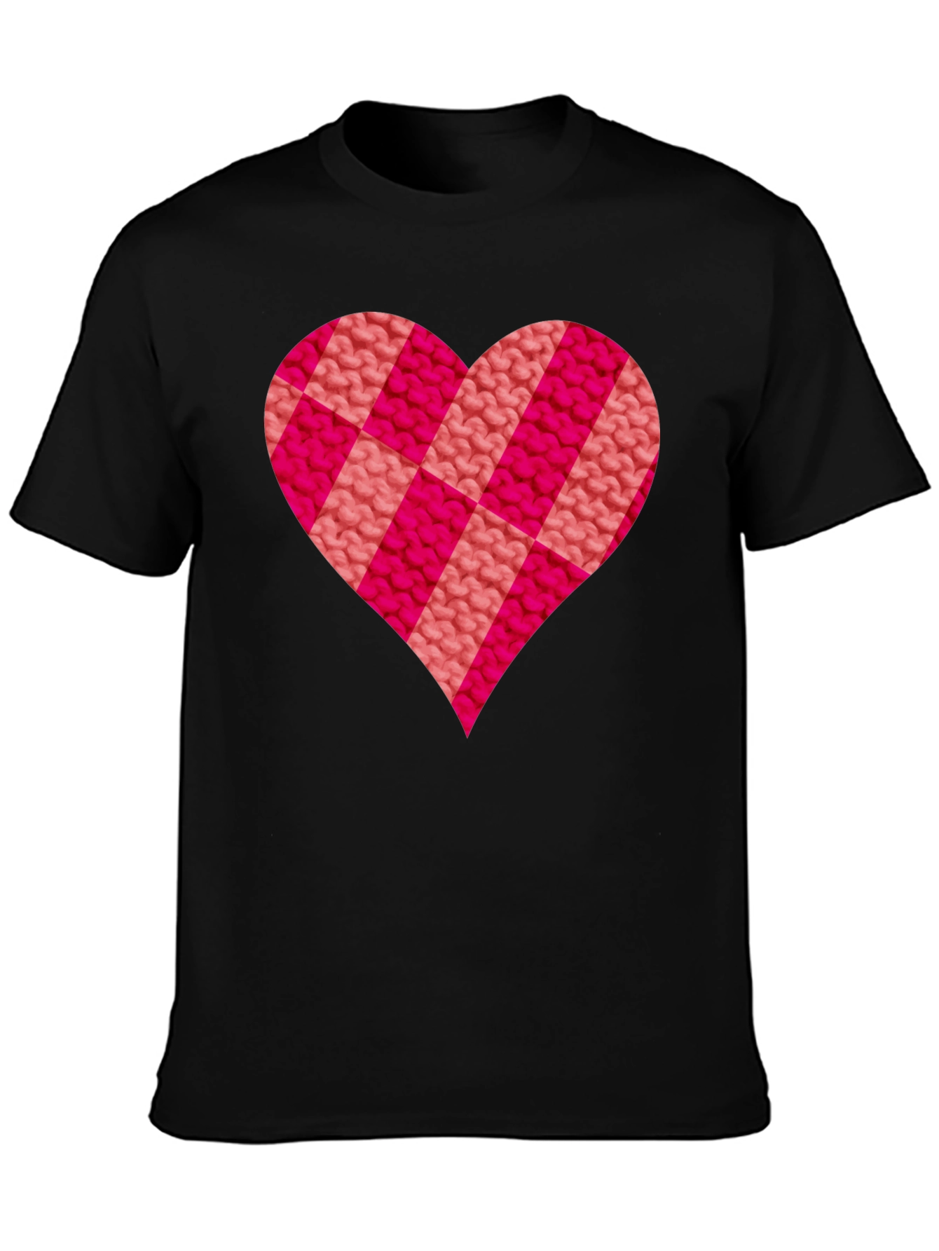 Knitted Heart Graphic Tee - Love & Comfort