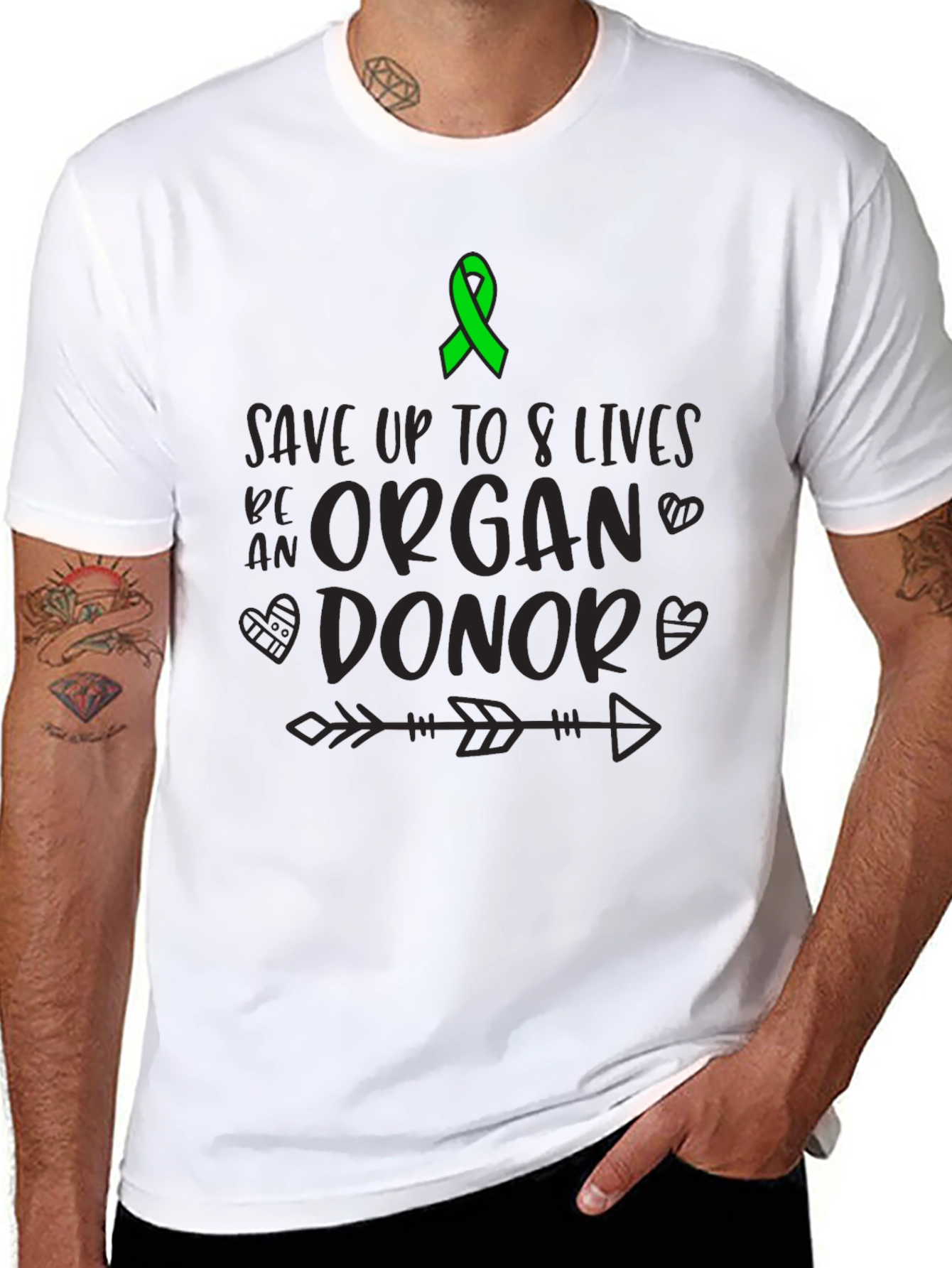 Organ Donor Awareness T-Shirt Save 8 Lives