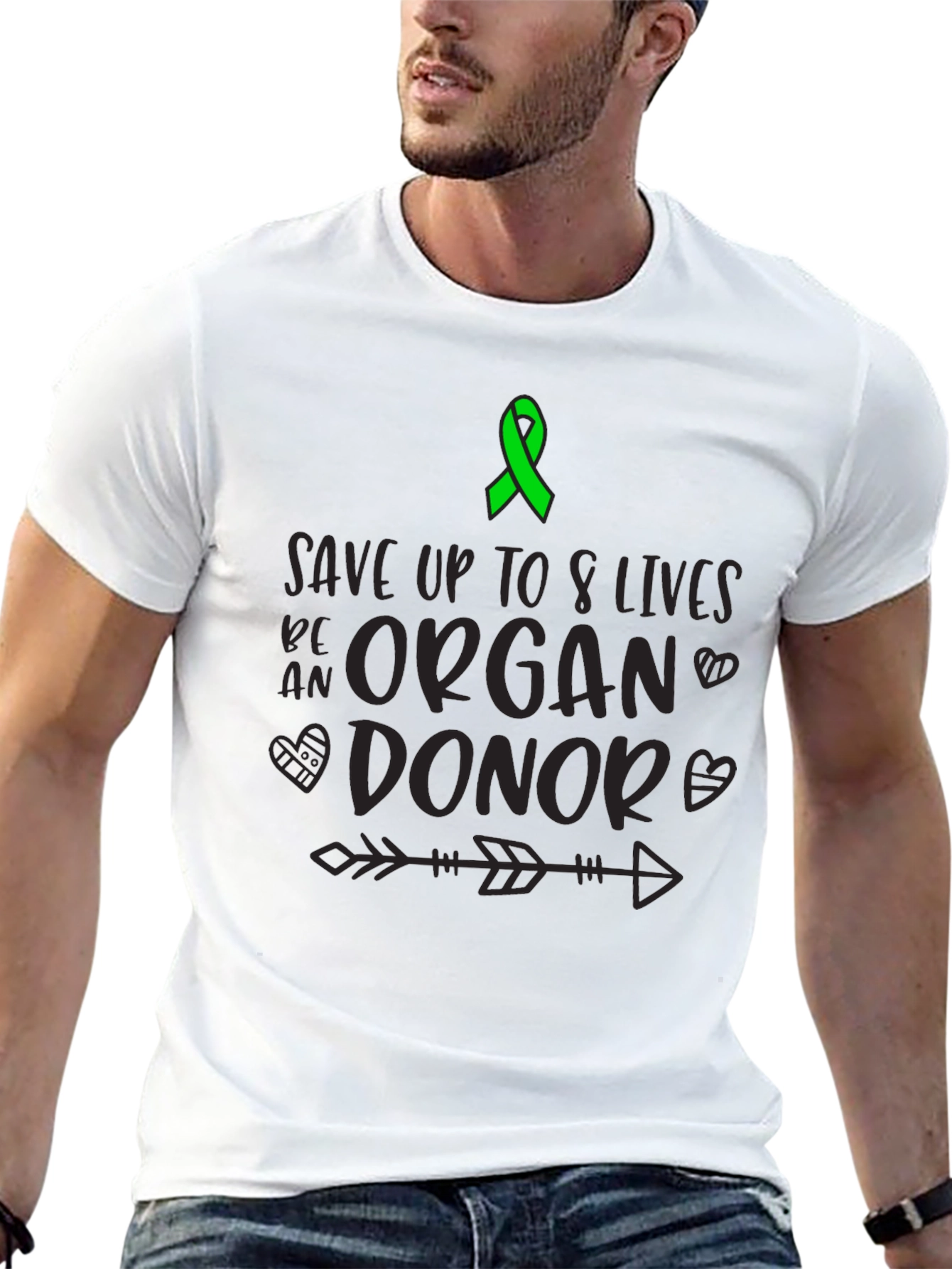 Organ Donor Awareness T-Shirt Save 8 Lives