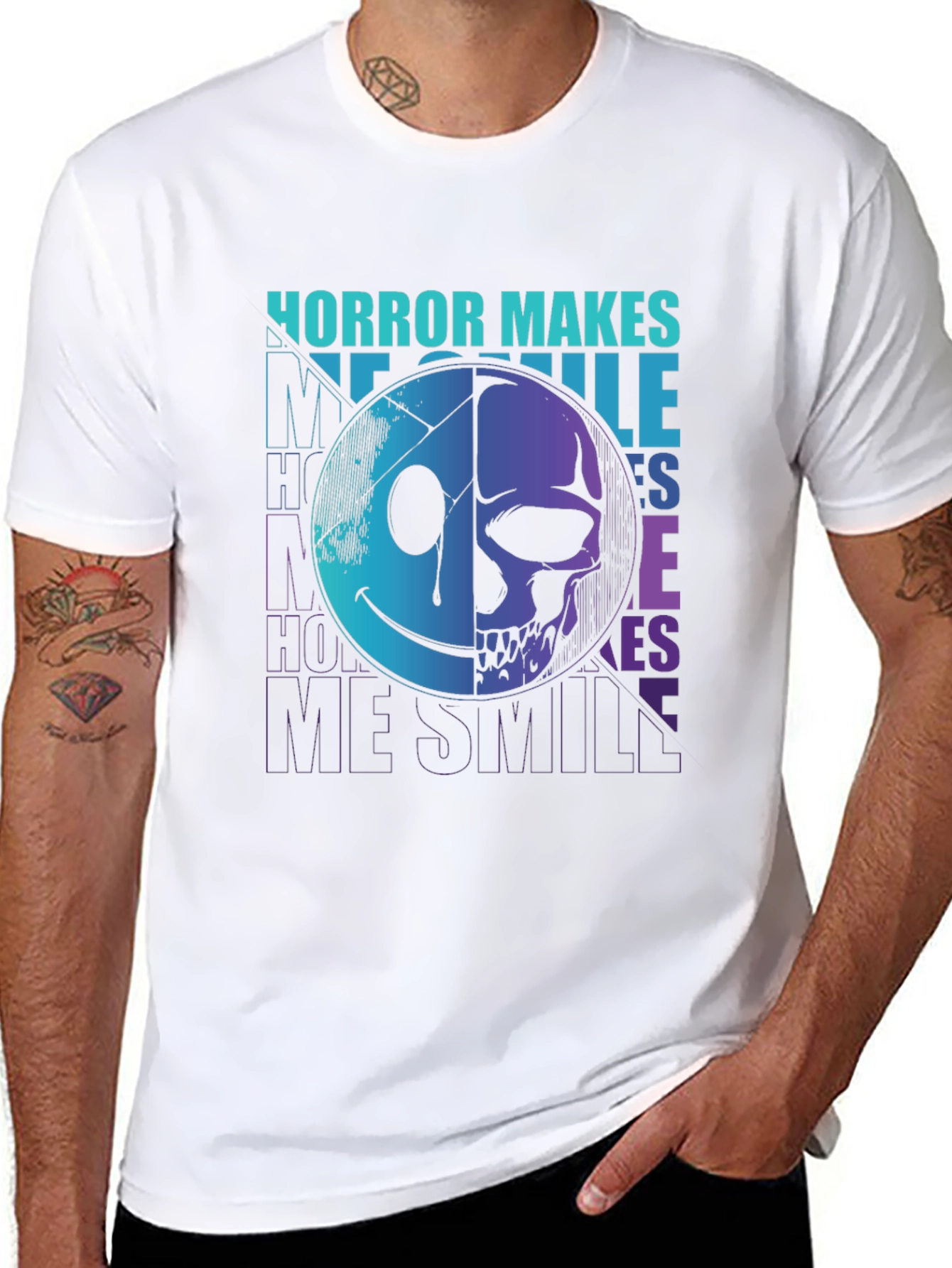 Horror Makes Me Smile Graphic Tee