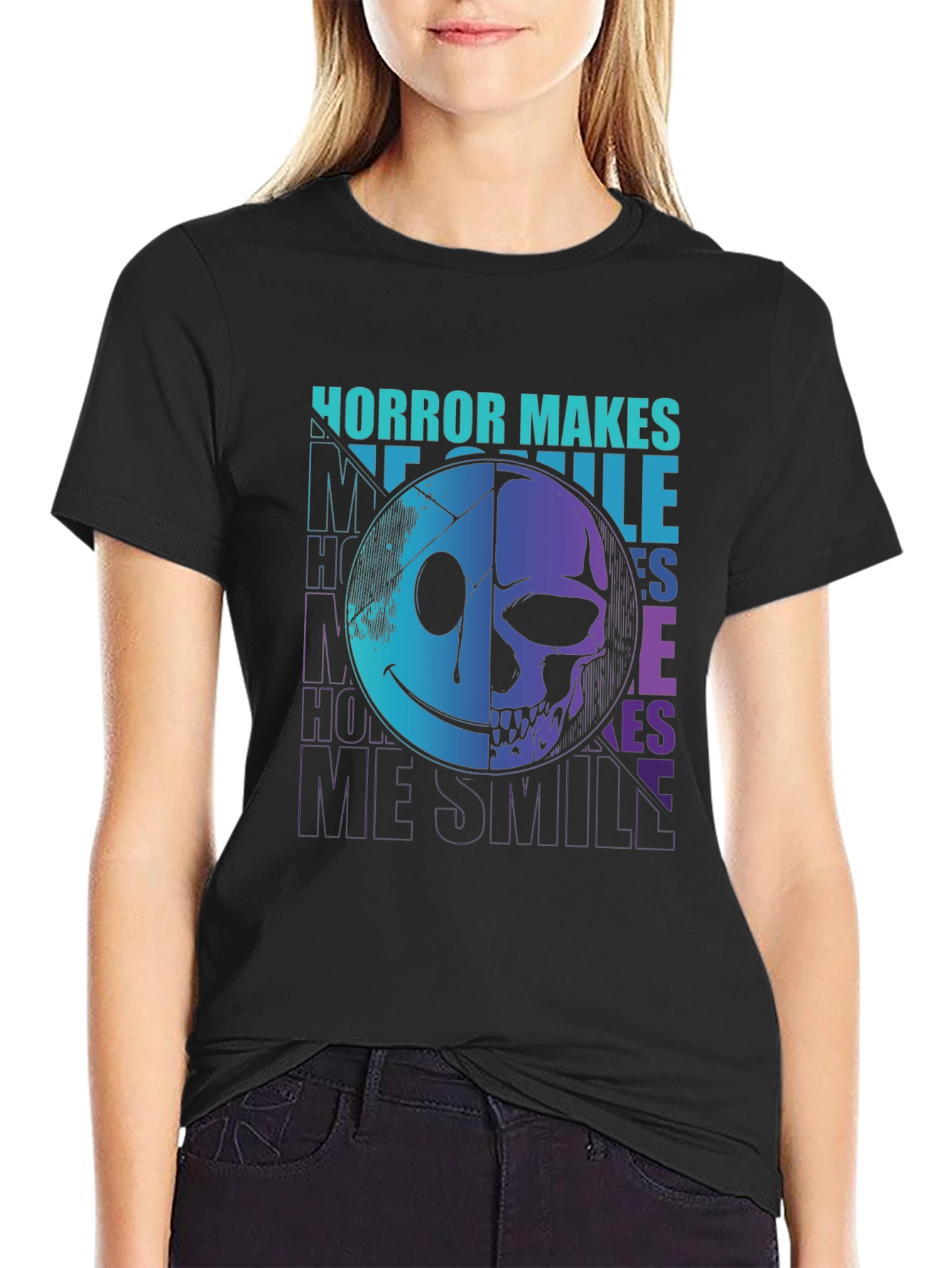 Horror Makes Me Smile Graphic Tee