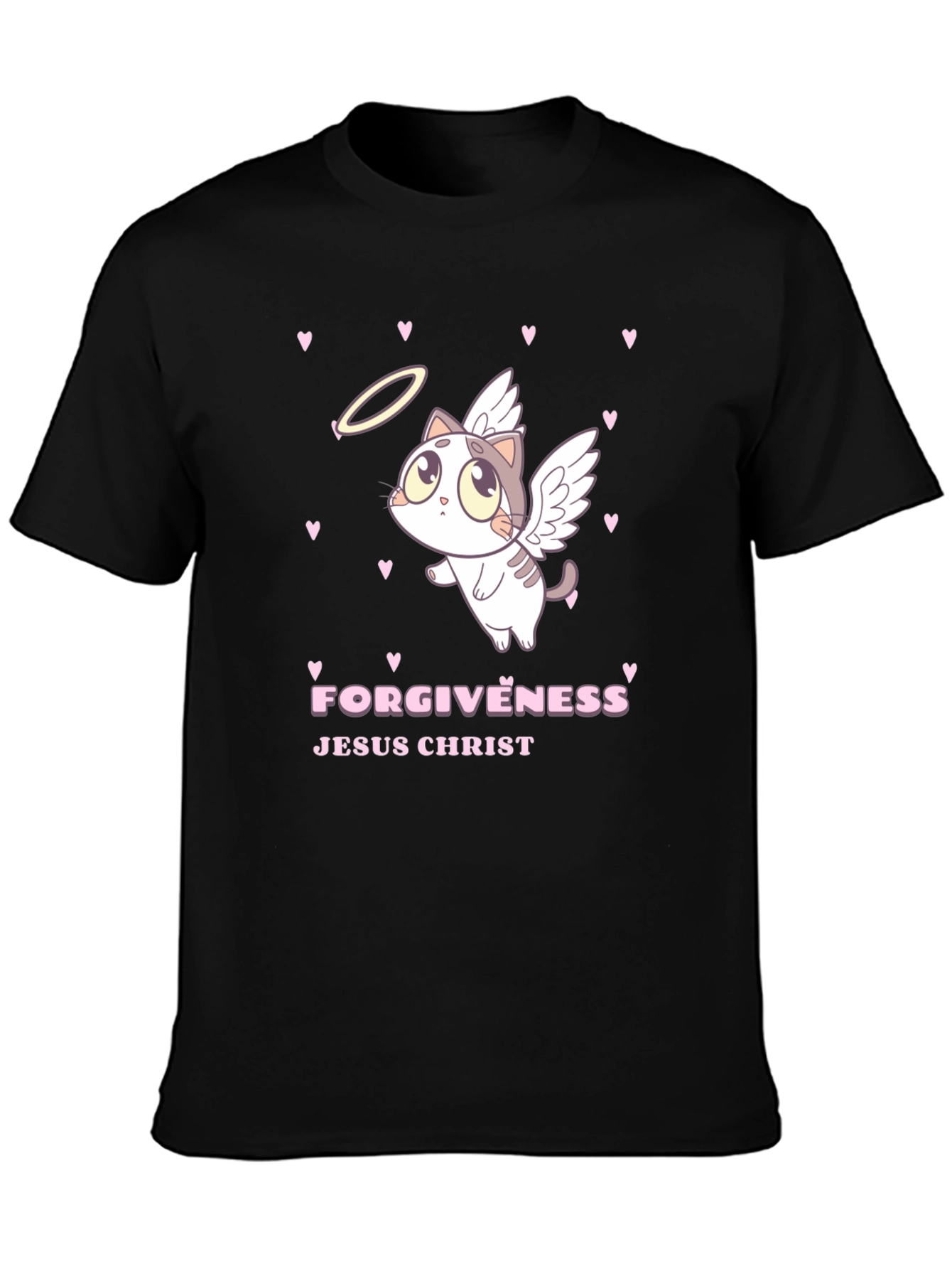 Angel Cat Forgiveness Graphic Tee