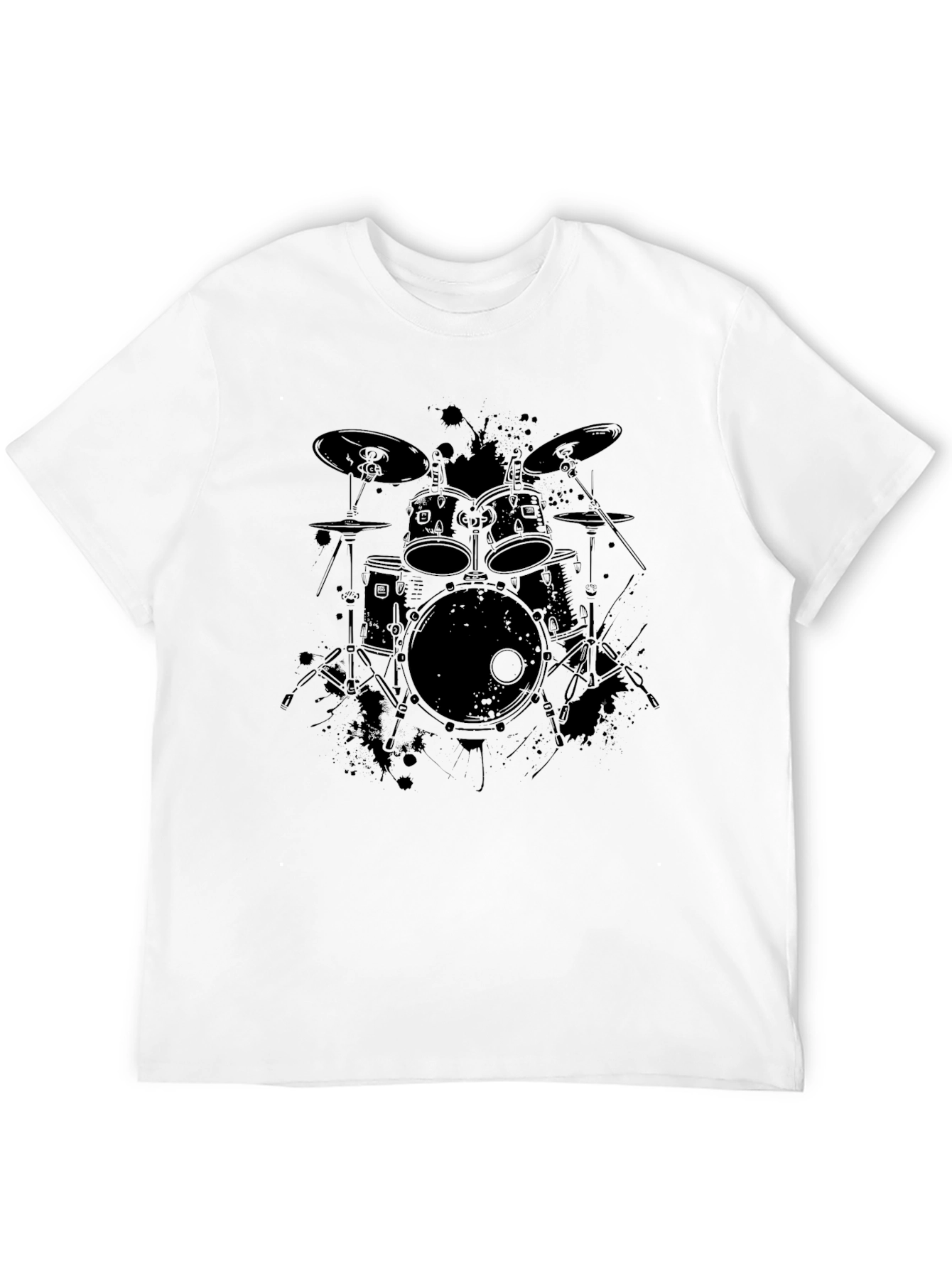 Drum Kit Graphic Tee - Music Lovers T-Shirt