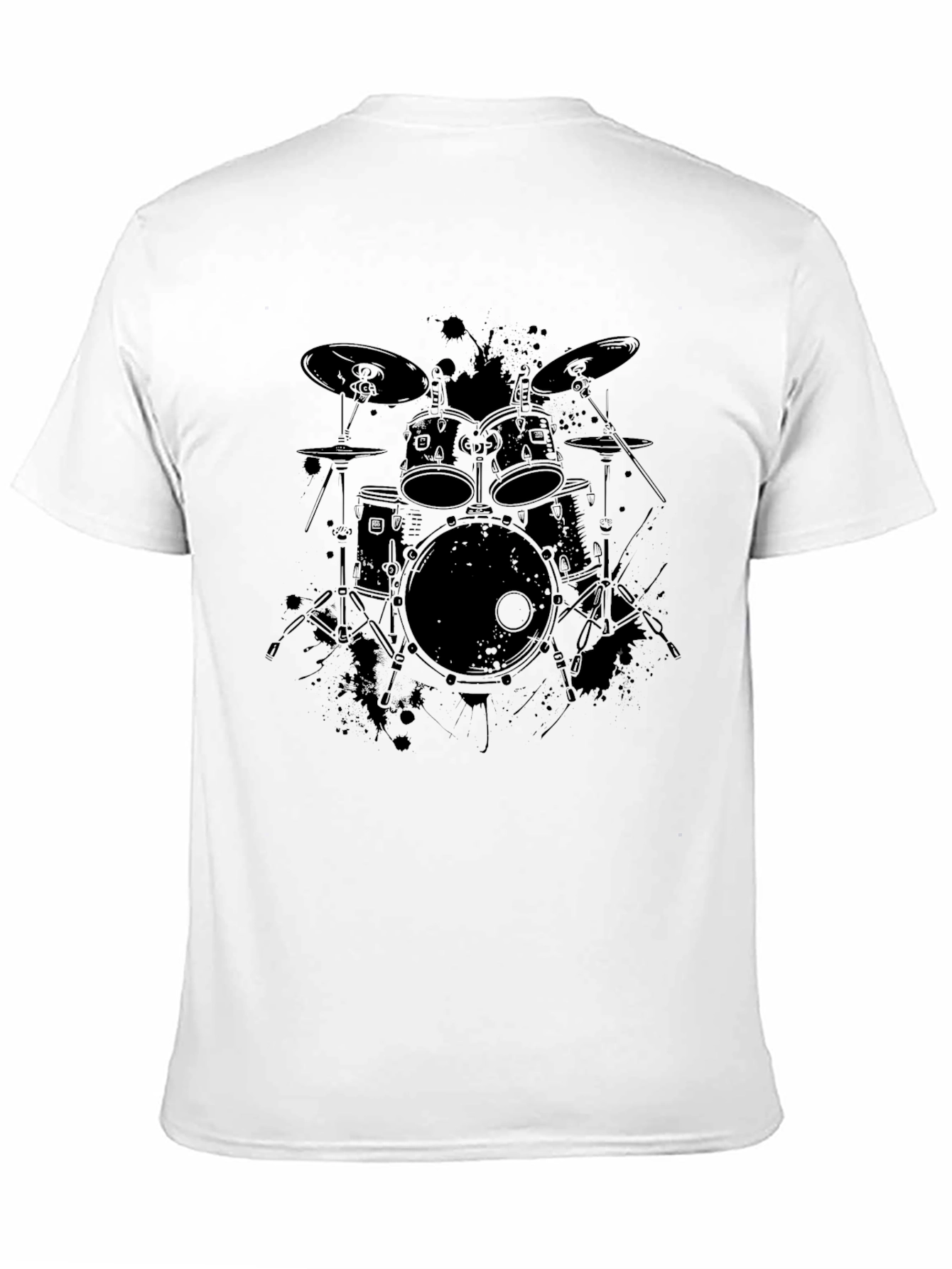 Drum Kit Graphic Tee - Music Lovers T-Shirt