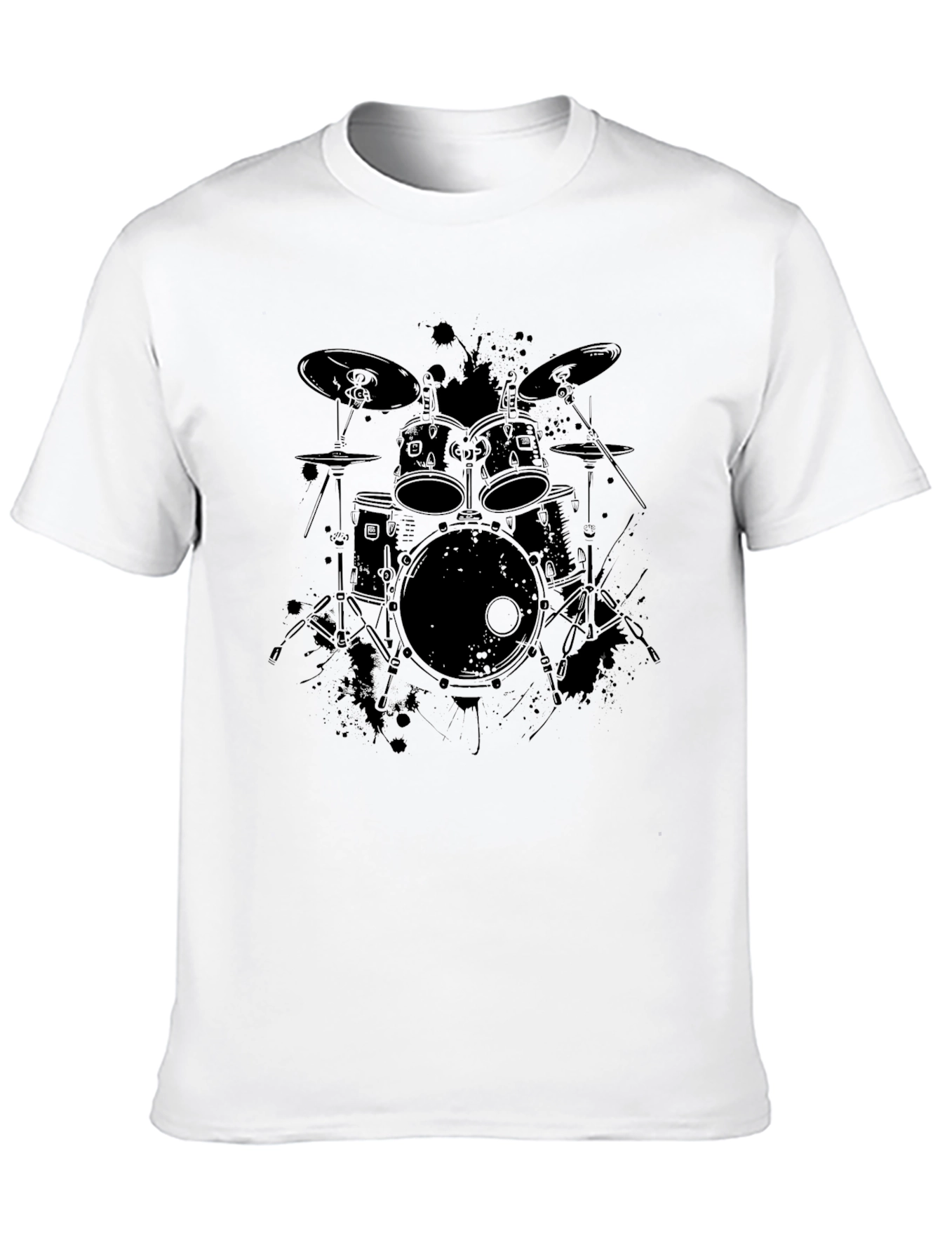 Drum Kit Graphic Tee - Music Lovers T-Shirt