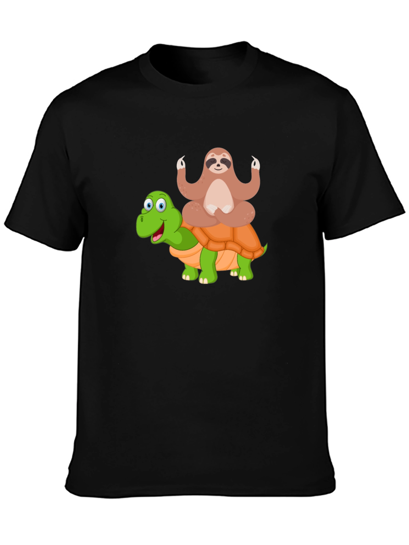 Sloth Meditating on Turtle T-Shirt