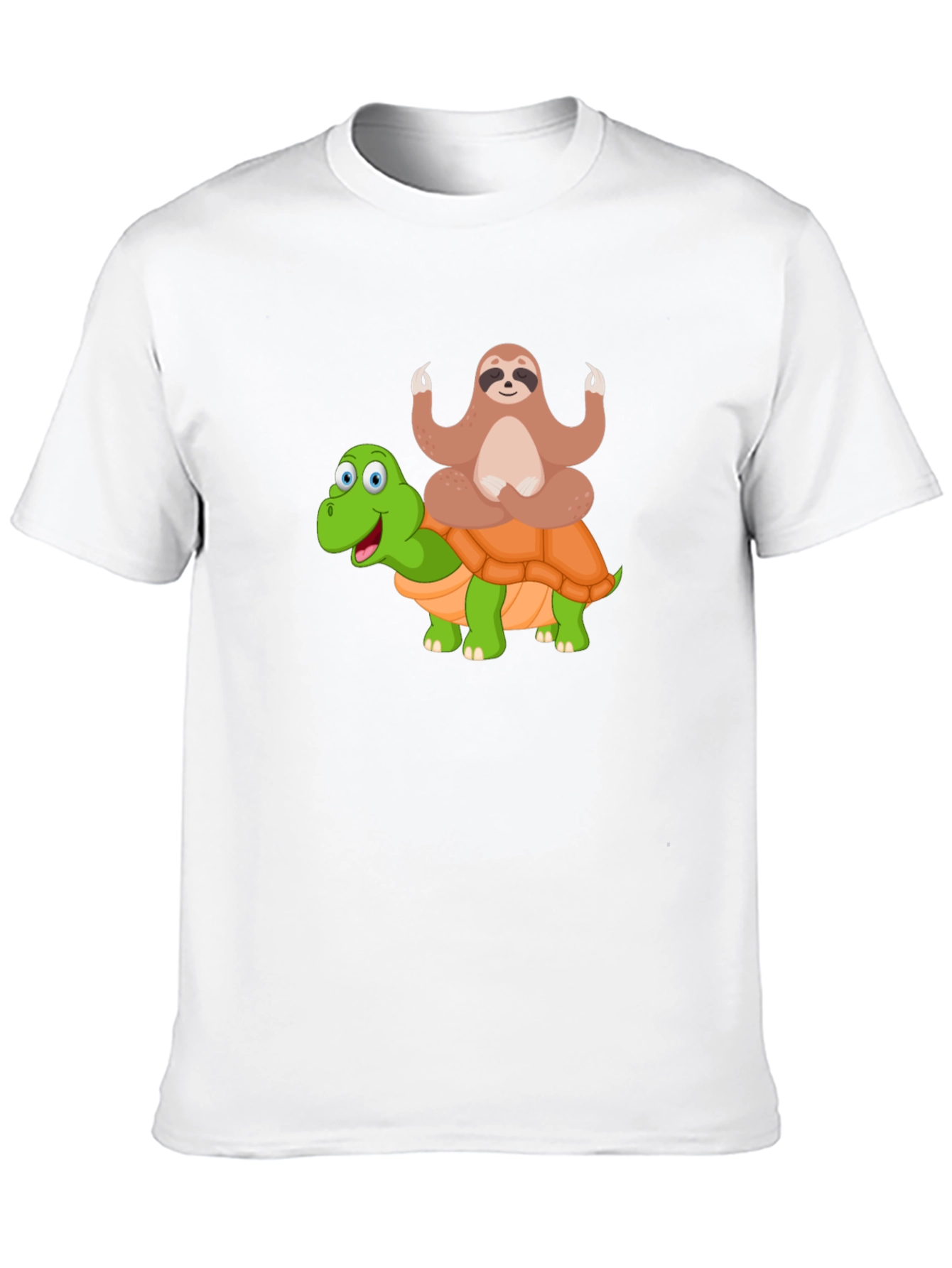 Sloth Meditating on Turtle T-Shirt