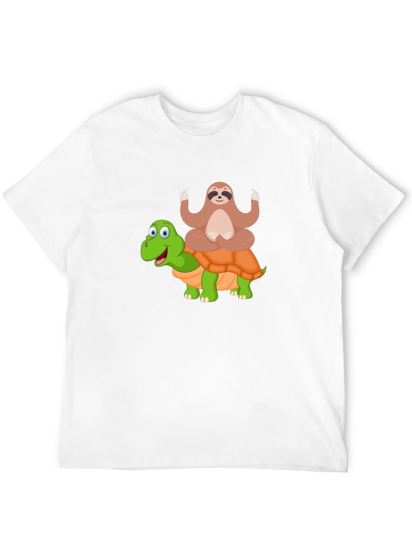 Sloth Meditating on Turtle T-Shirt