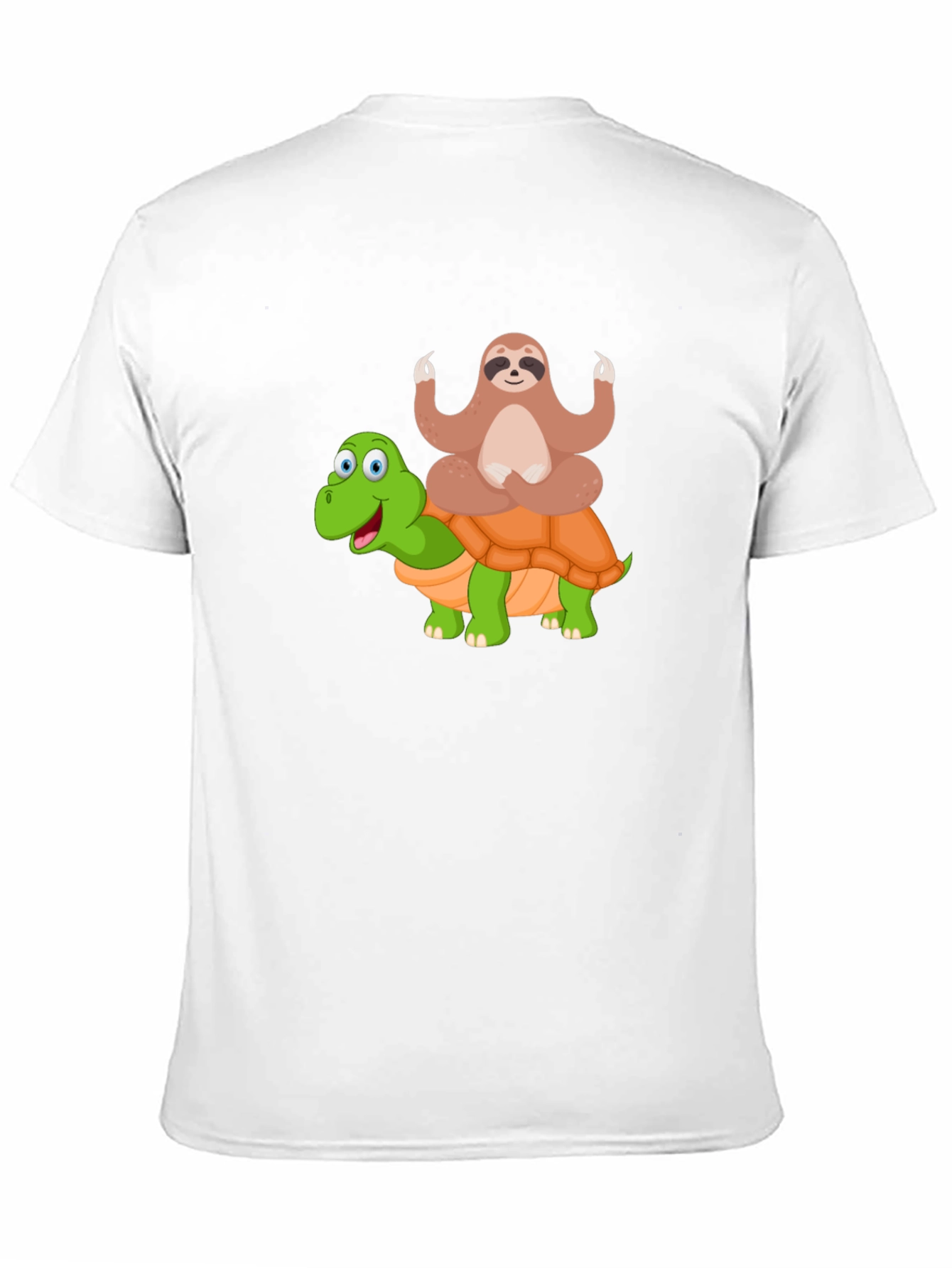 Sloth Meditating on Turtle T-Shirt
