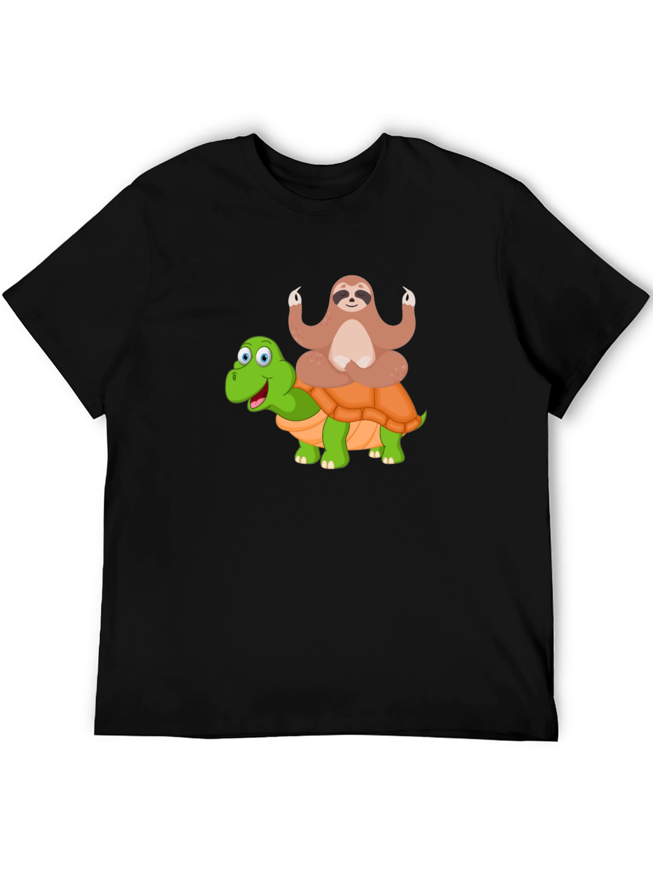 Sloth Meditating on Turtle T-Shirt