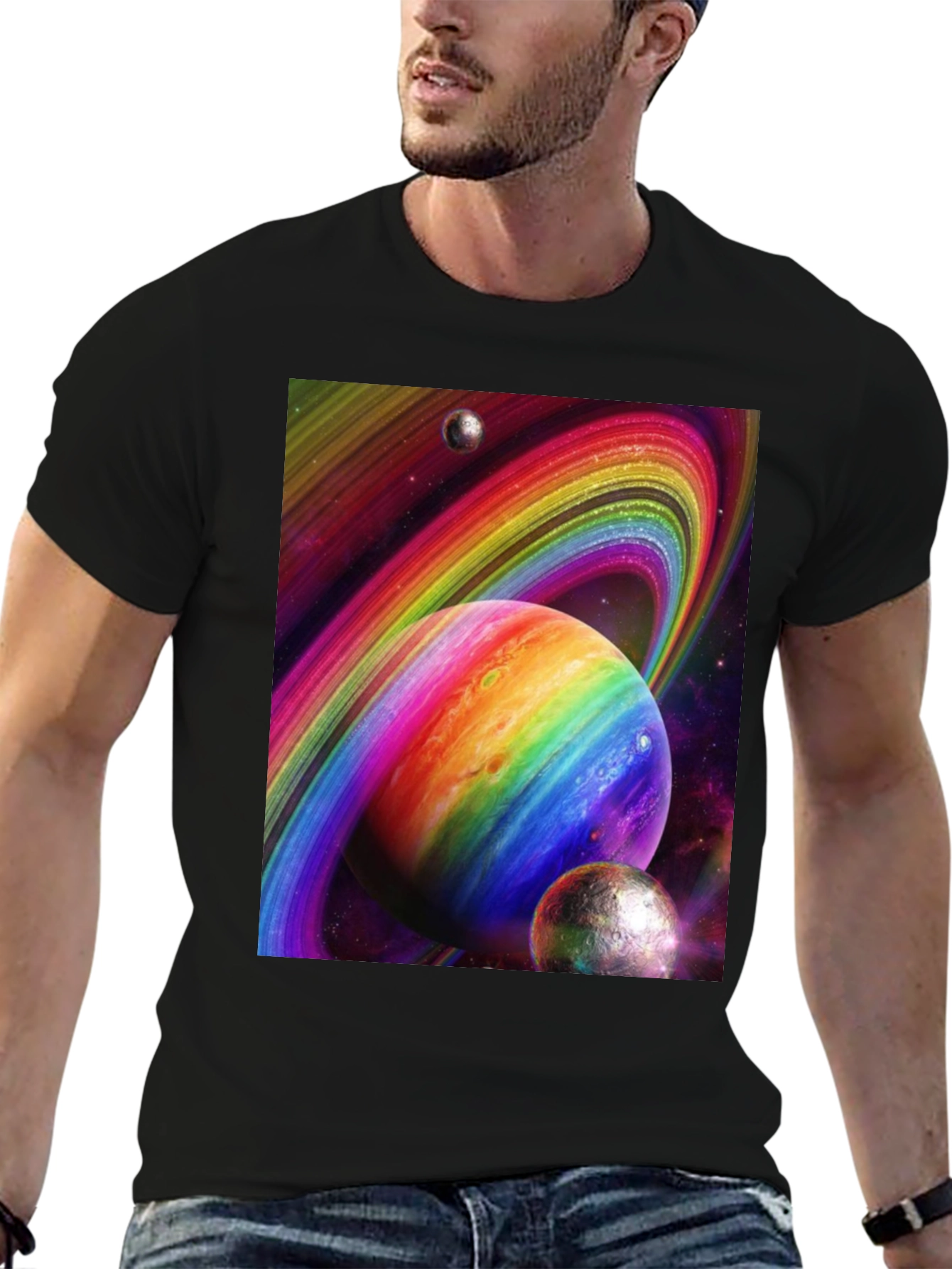 Rainbow Space Planets T-Shirt