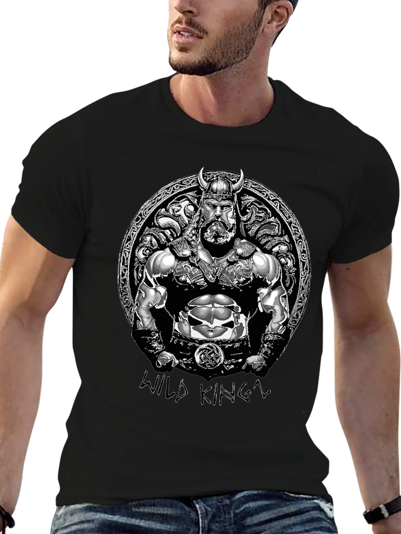 Wild King Viking Graphic T-Shirt