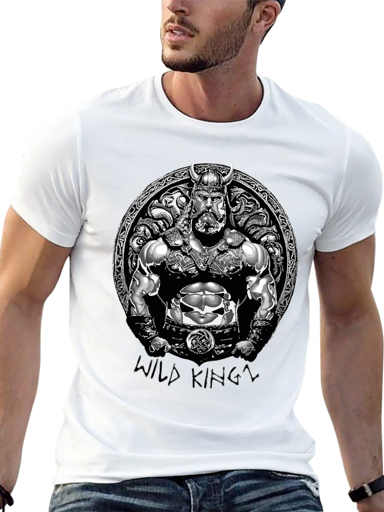 Wild King Viking Graphic T-Shirt