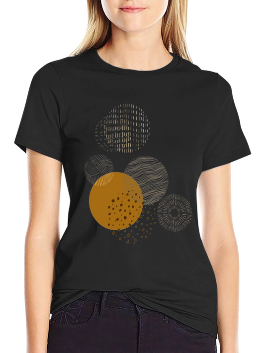 Abstract Circles Graphic Tee - Modern Art Shirt