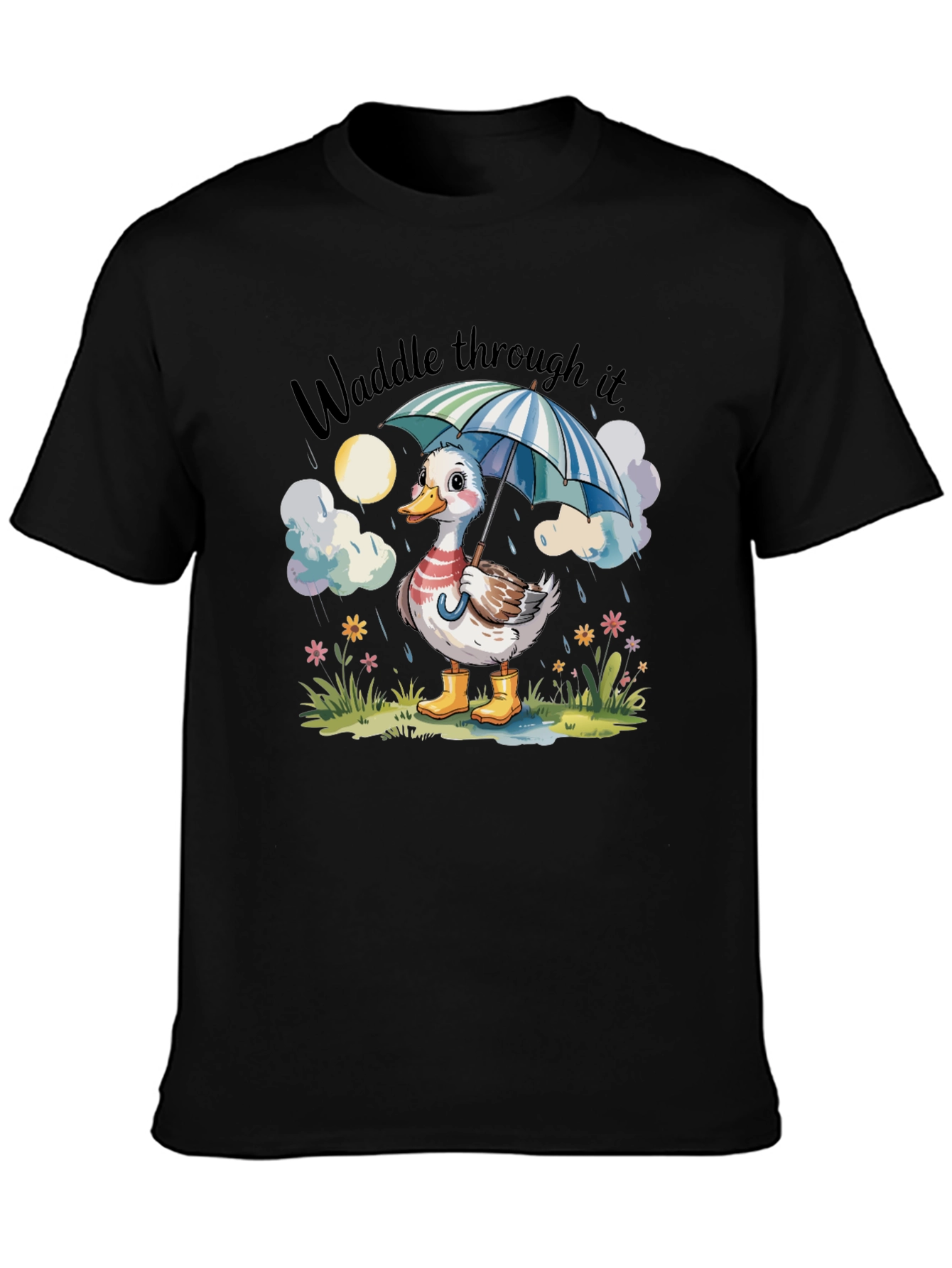 Waddle Through It Duck Graphic Tee